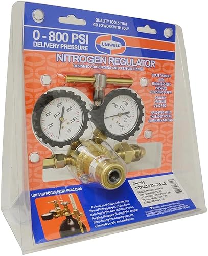 Miniatura 4 de Uniweld Regulador de nitrógeno RHP800 con presión de entrega de 0-800 psi, 2"