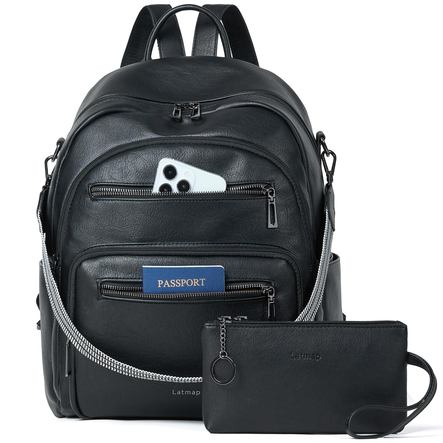 LATMAP 43L Lederrucksack Damen, Rucksackhandtaschen für Frau