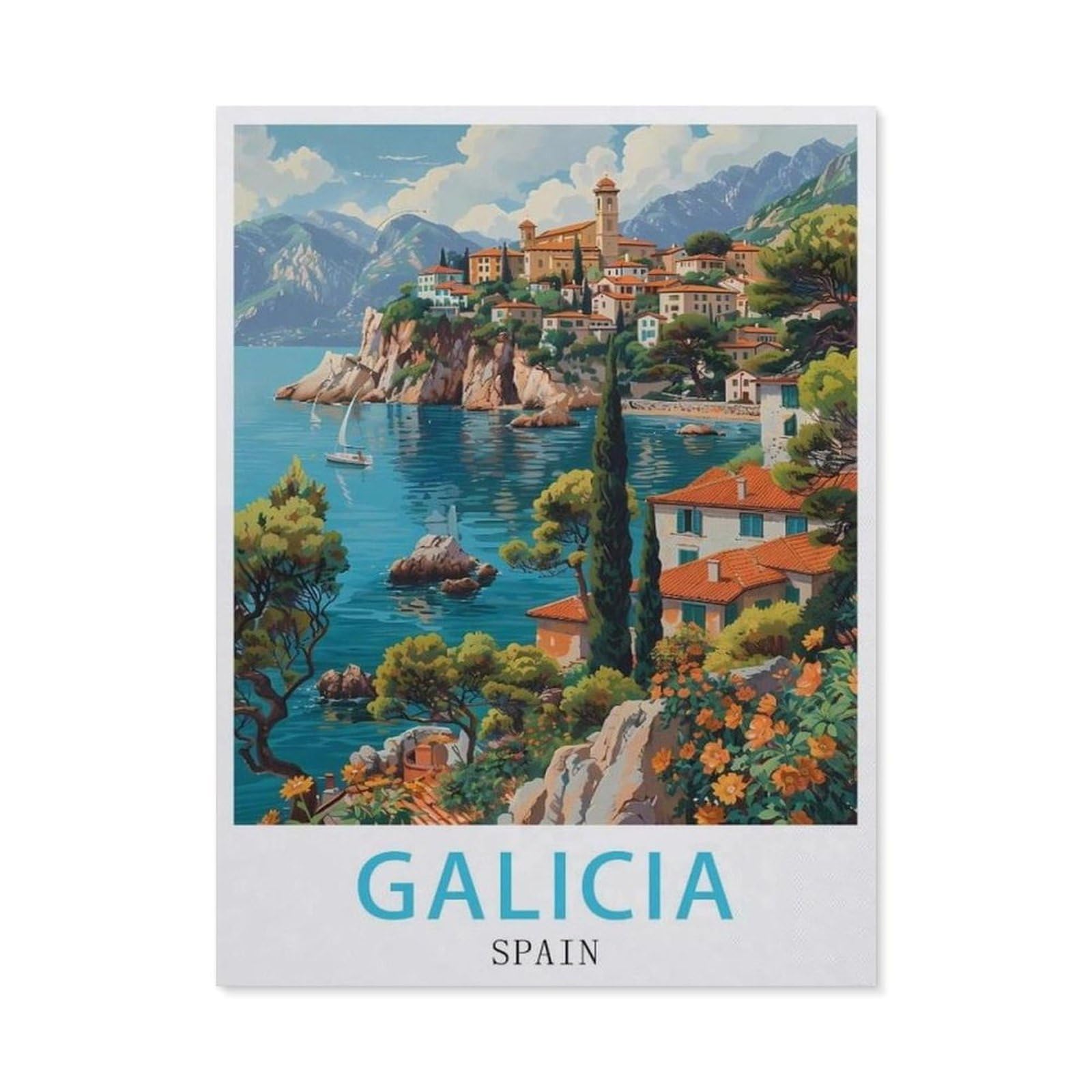 Jigsaw Puzzle 1000 Pieces,Galicia, Spain,Large Family Puzzle Game Artwork for Adults Teens(50x70cm)-AY93 — image 1