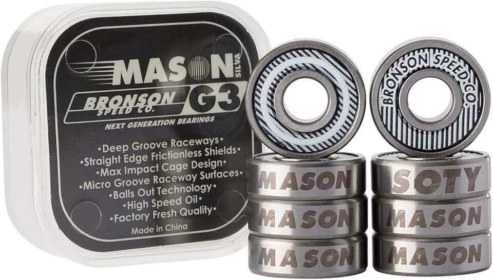 Bronson Speed Co Rolamentos de Skate Mason Silva Pro G3
