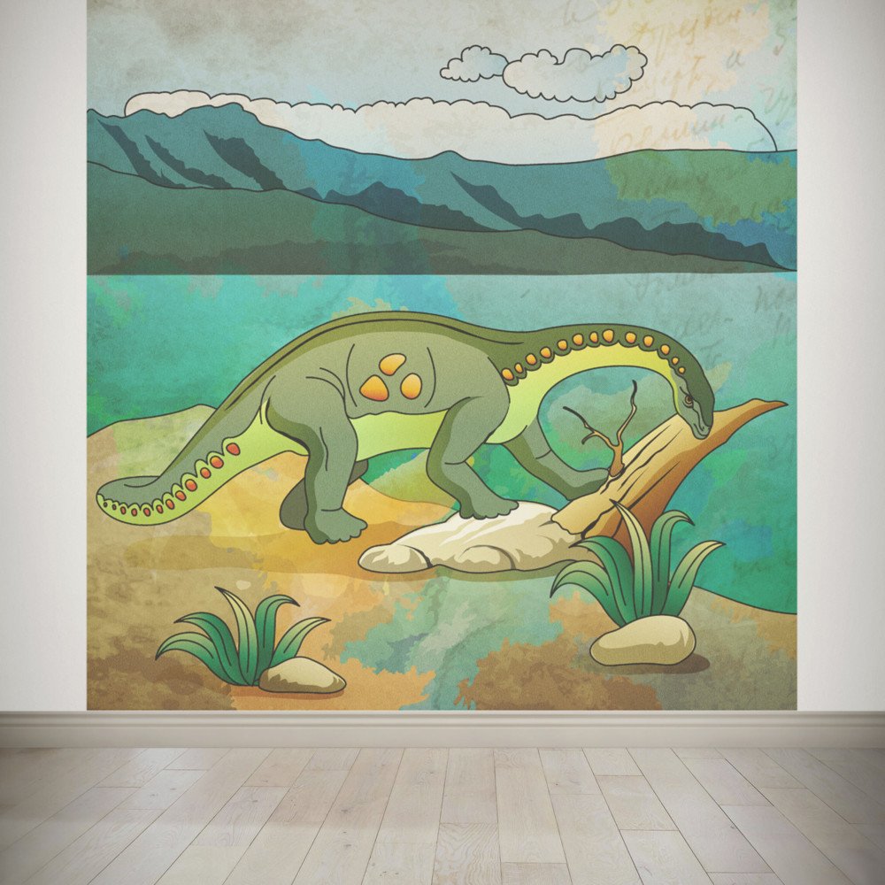 NISH! Dinosaur Wall Mural Wallpaper for Kids Room 024 (Vinyl Wall