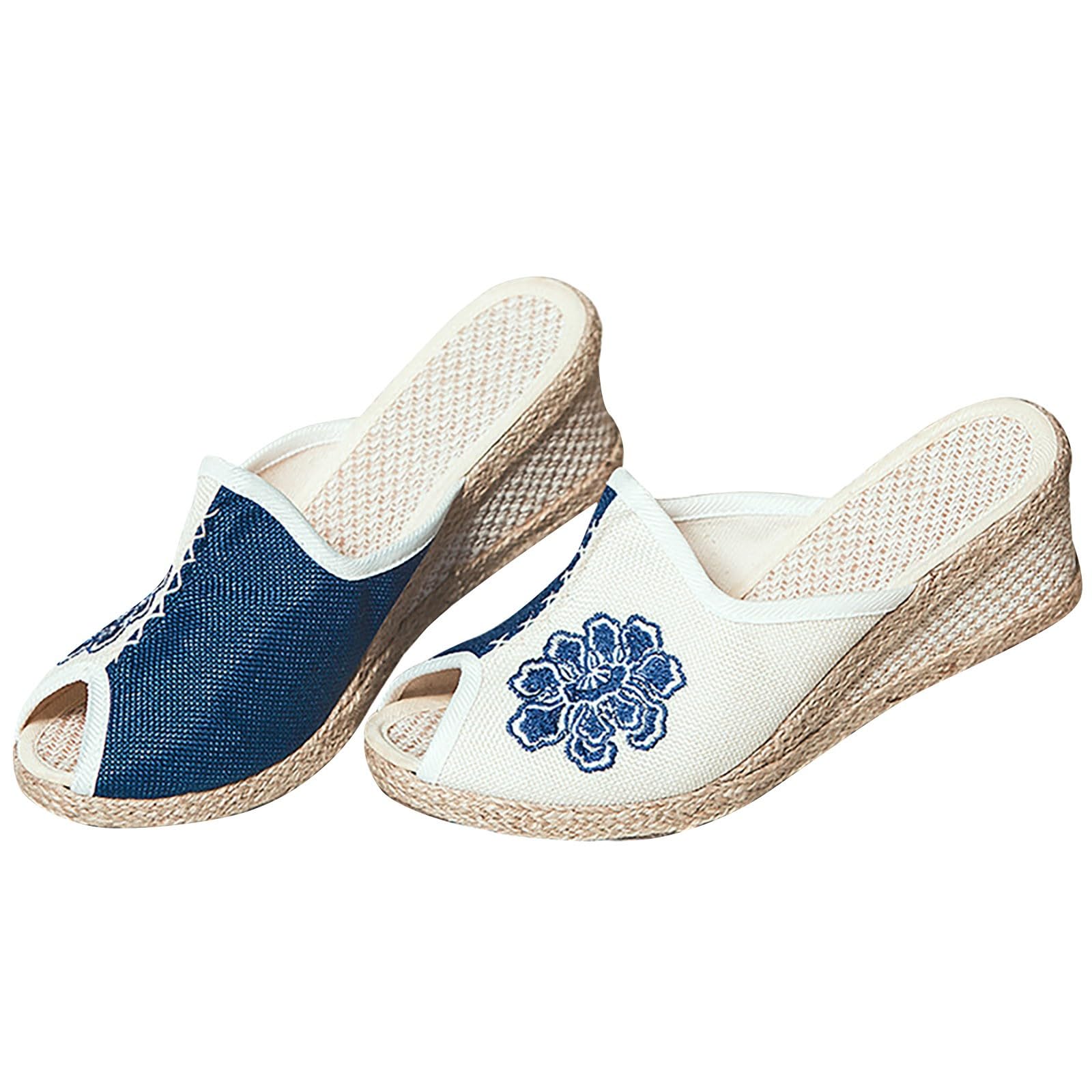 Espadrilles bouche de poisson femme compensées confortables 38 - 7