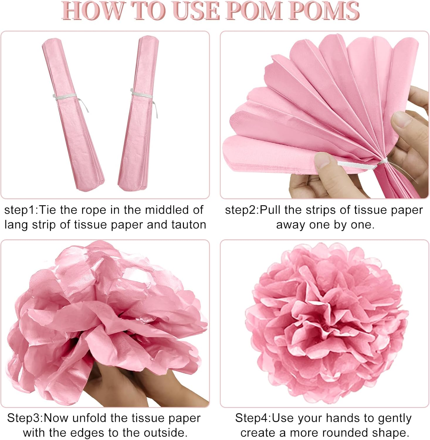 42PCS 40th Birthday Decoration Kit for Women, Rose Gold Happy 40th Bday Banner Balloons Honeycomb Centerpiece Swirl Paper Pompoms Party Supplies, 40 Bday Sash Table Cake Topper Swirls Set - Image 6