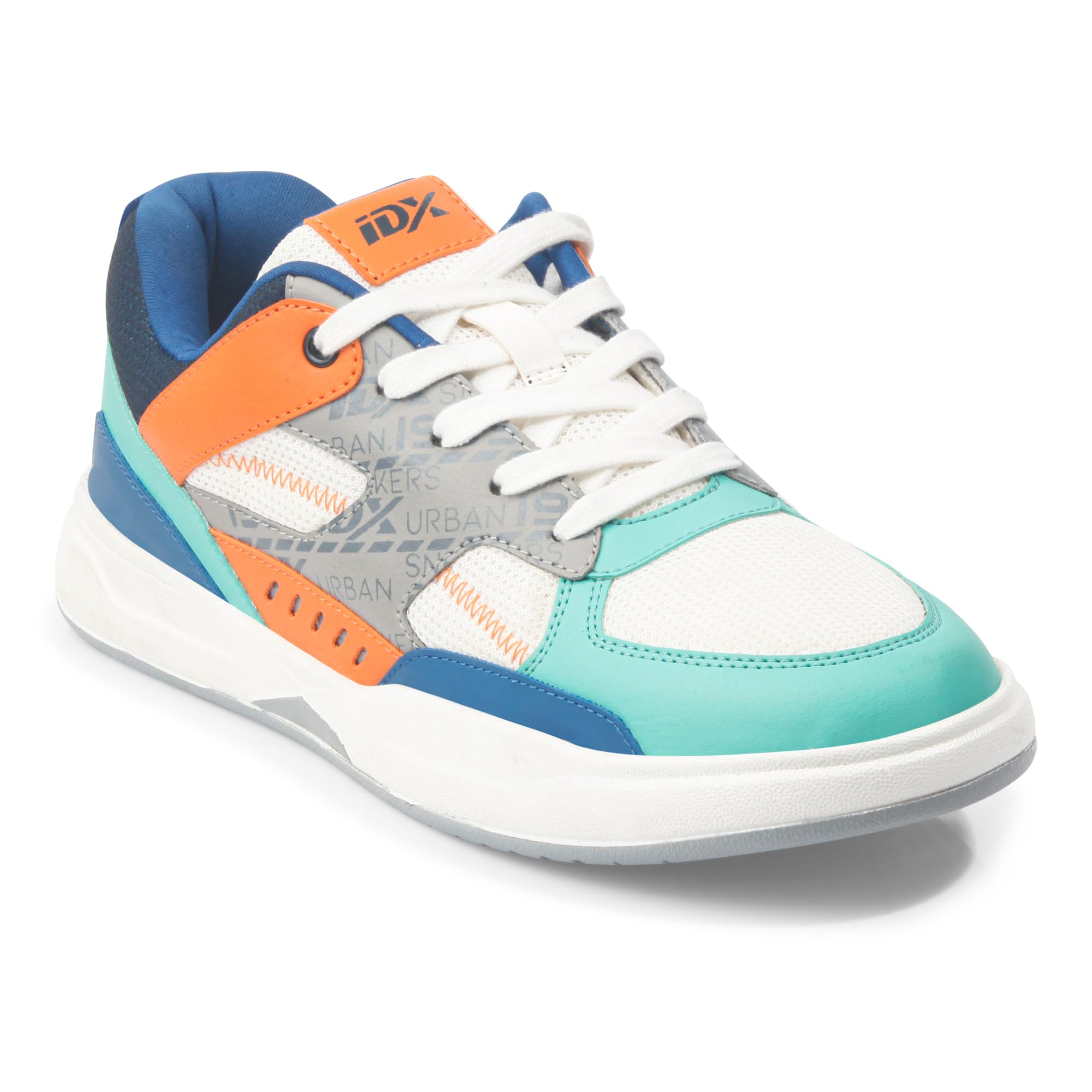 ID Mens Colourblocked Sea Green Lace-Up Casual Sneakers (B0D1GGRSKY) Amazon Price History, Amazon Price Tracker