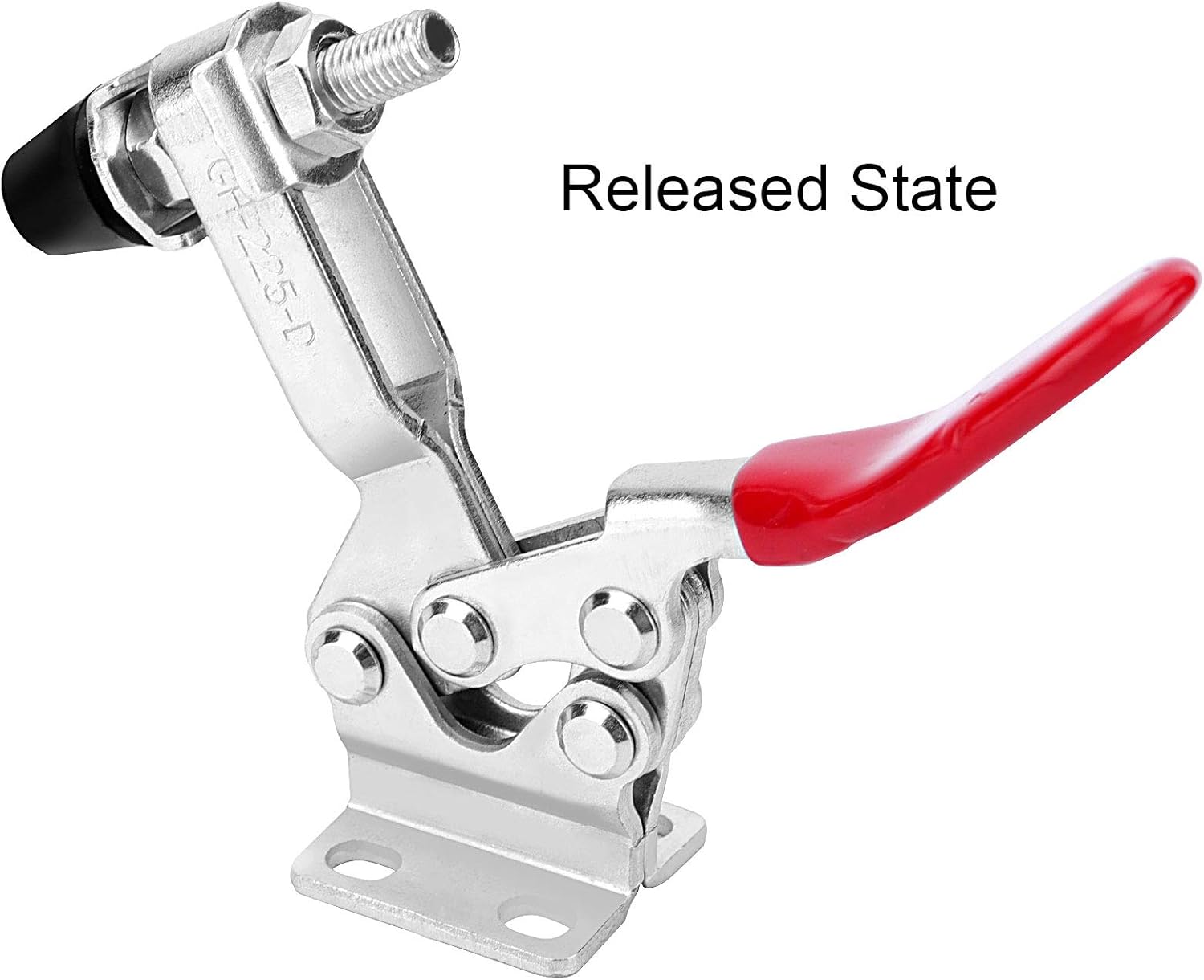ZOENHOU 12 Pack 500 Lbs 225D Toggle Clamp, Quick Release Hold Down Toggle Clamps, Red Heavy Duty Antislip Clamp for Woodworking Jigs Welding Drill Press