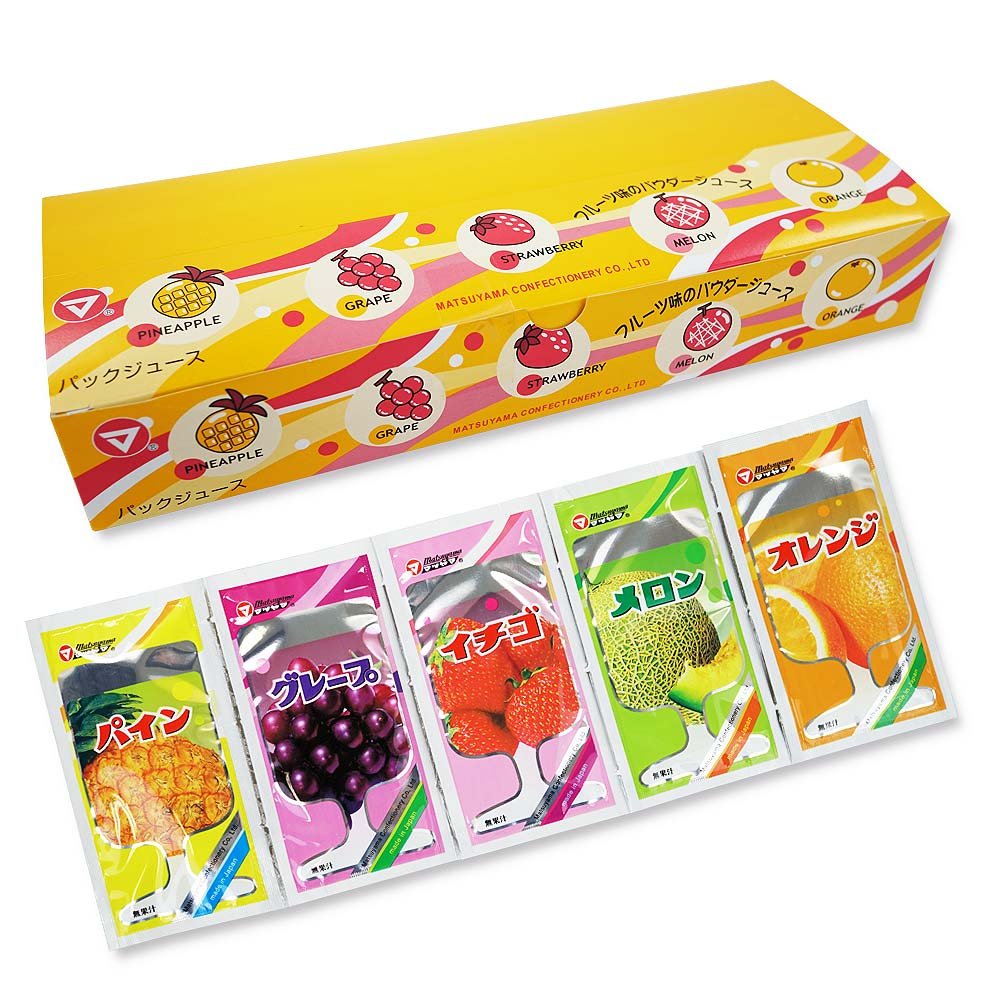 Amazon.co.jp: 松山 NEWパックジュースフルーツ味5種 (50個入) : 食品