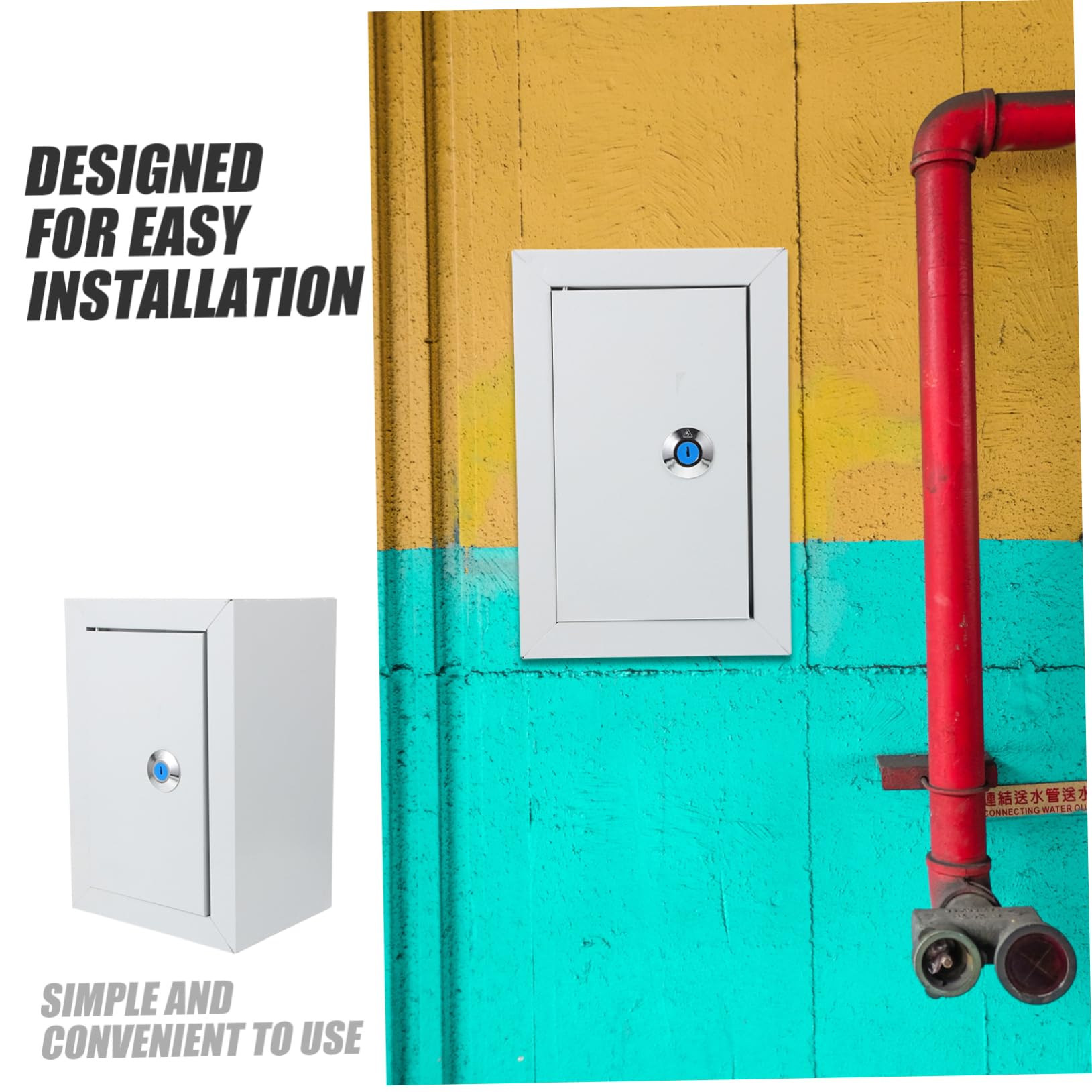Scatola Elettrica da Parete in Ferro Bianco Protezione per Distribuzione Elettrica, Funzionamento Sicuro e Collegamento Rapido per Interni e Uffici