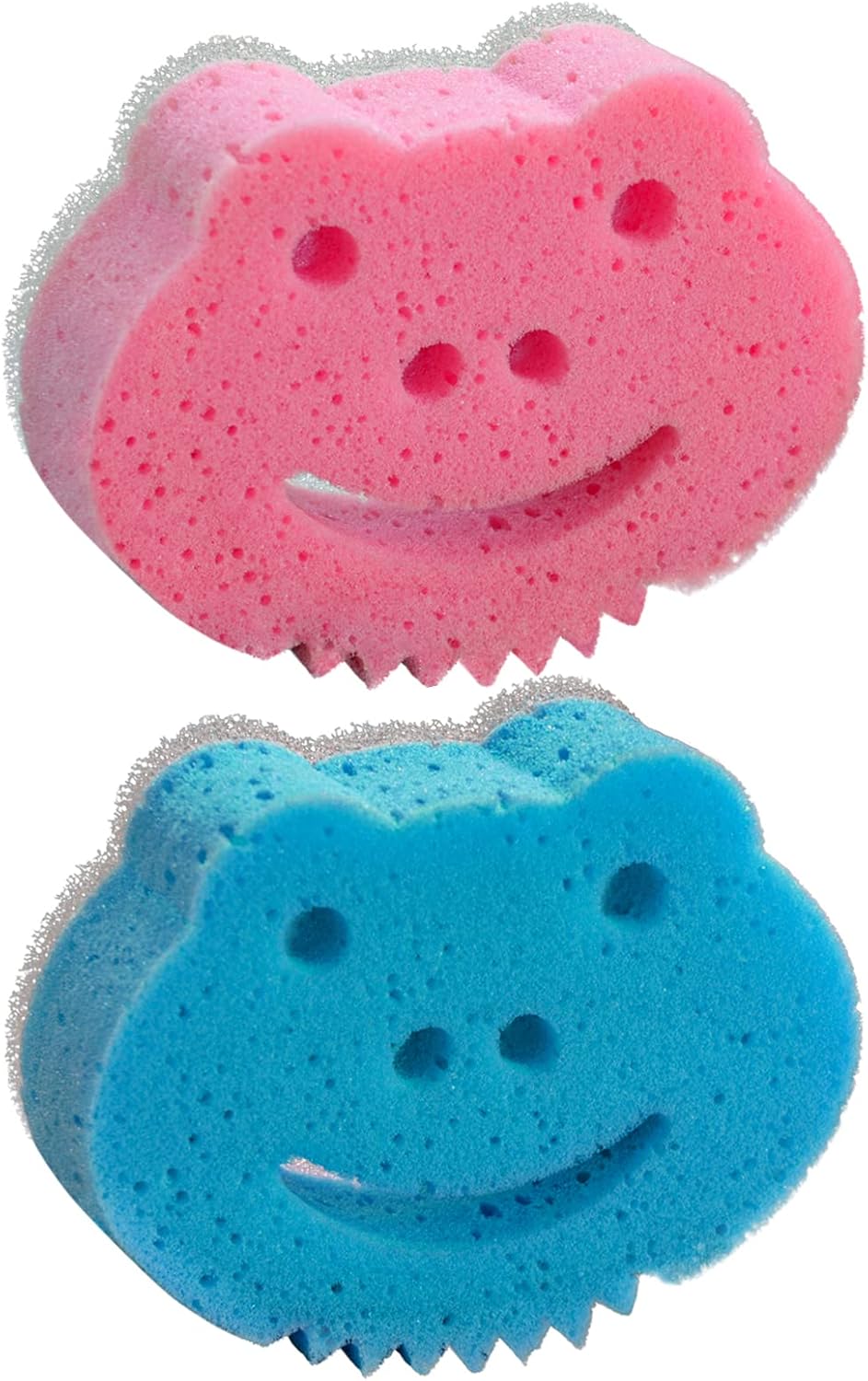 SmilePowo Double-Sided Bath Sponges, Personalized Frog Design, Soft&Gentle Cleaning Exfoliation, Loofah Body Scrubber Shower Body Sponges for Men,Women,Kids, 2 Packs Colorful as Gift for Family : Beauty & Personal Care