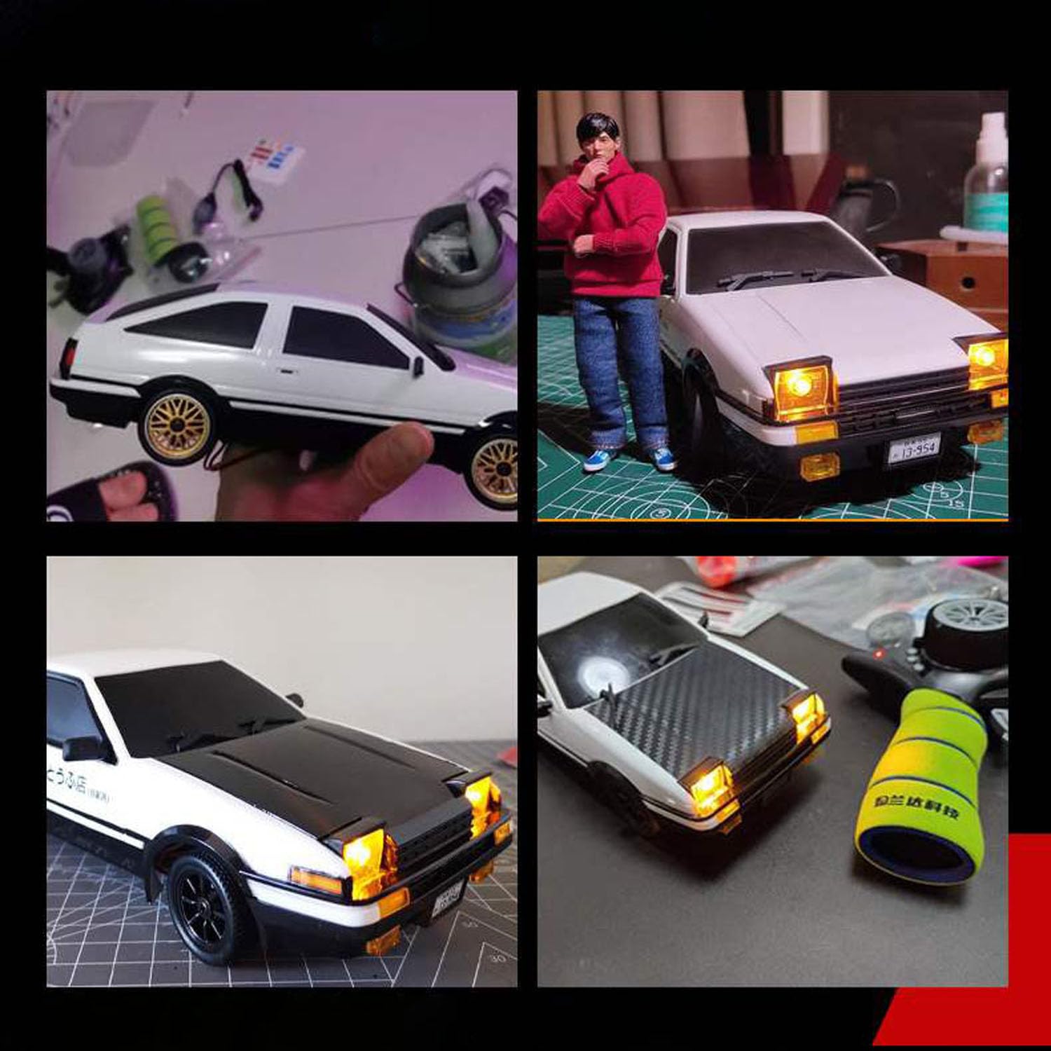 TOUCAN RC HOBBY 1:18 LDRC 2,4 G telecomando deriva auto AE86 modello RWD veicoli da corsa Hight Speed 10 KM:H Flip Light batteria USB ricarica mini regali hobby modello
