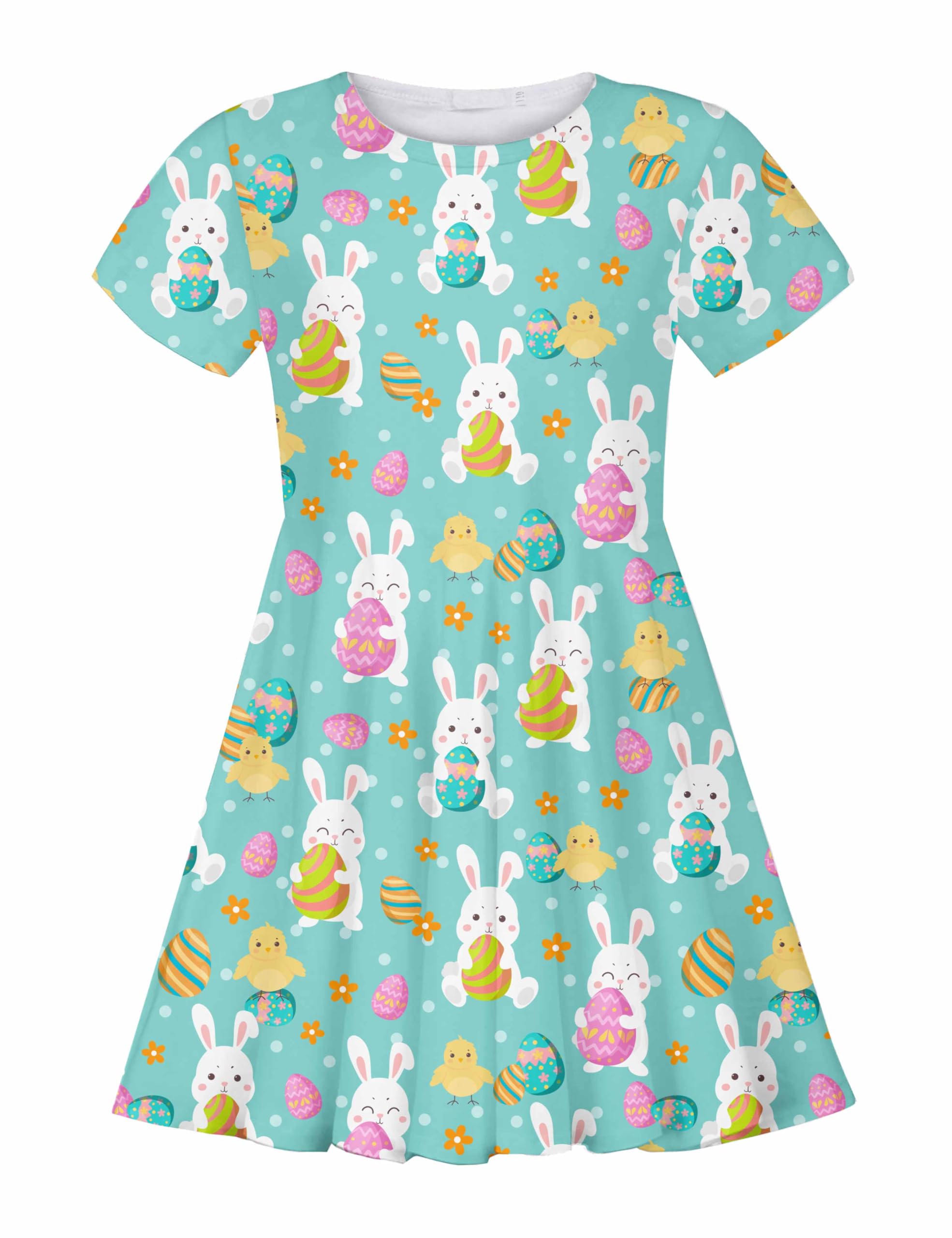 Little Girls Dress Short Sleeve Toddler Summer Sundress 2-9T