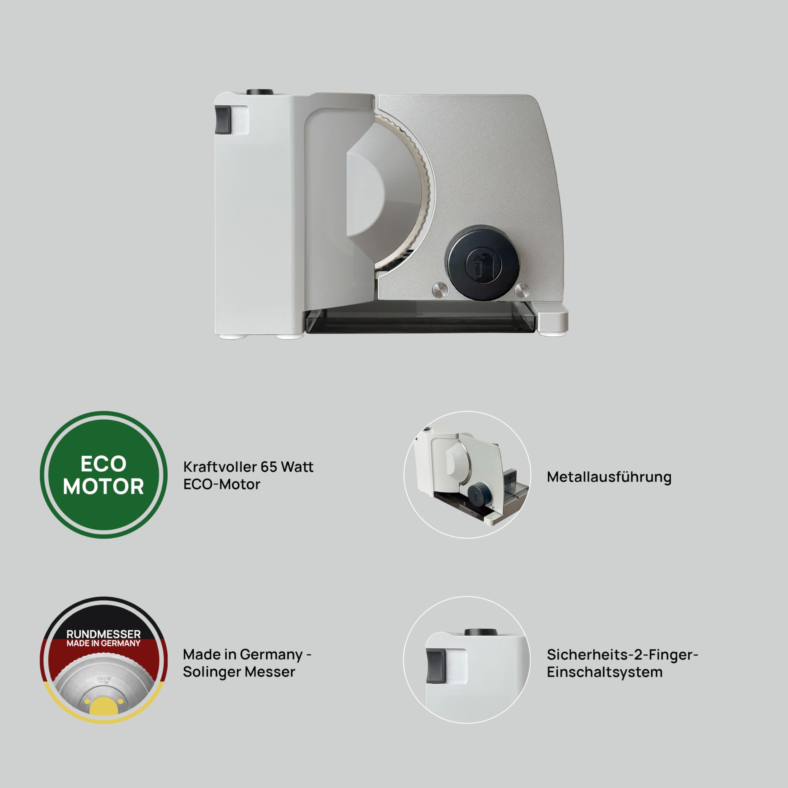 ritter compact 7 Affettatrice elettrica universale, metallo, lama dentata, spessore regolabile fino a 23 mm, per pane formaggio frutta verdura