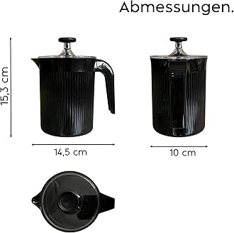 Snips | Cremix - Cappuccino Milk Frother - Cappuccinatore | Color Black - Black | 0.50 LT |10 x 14.5 x 15.2 cm | Made in Italy | 0% BPA and Phthalate Free