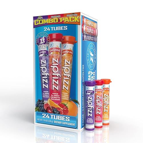 Miniatura 13 de Zipfizz Polvo de Bebida Energética Diaria, Uva, Paquete de 20 | Energía Sostenida 3-en-1, Hidratación Rápida y Vitaminas Esenciales | Sin Azúcar |