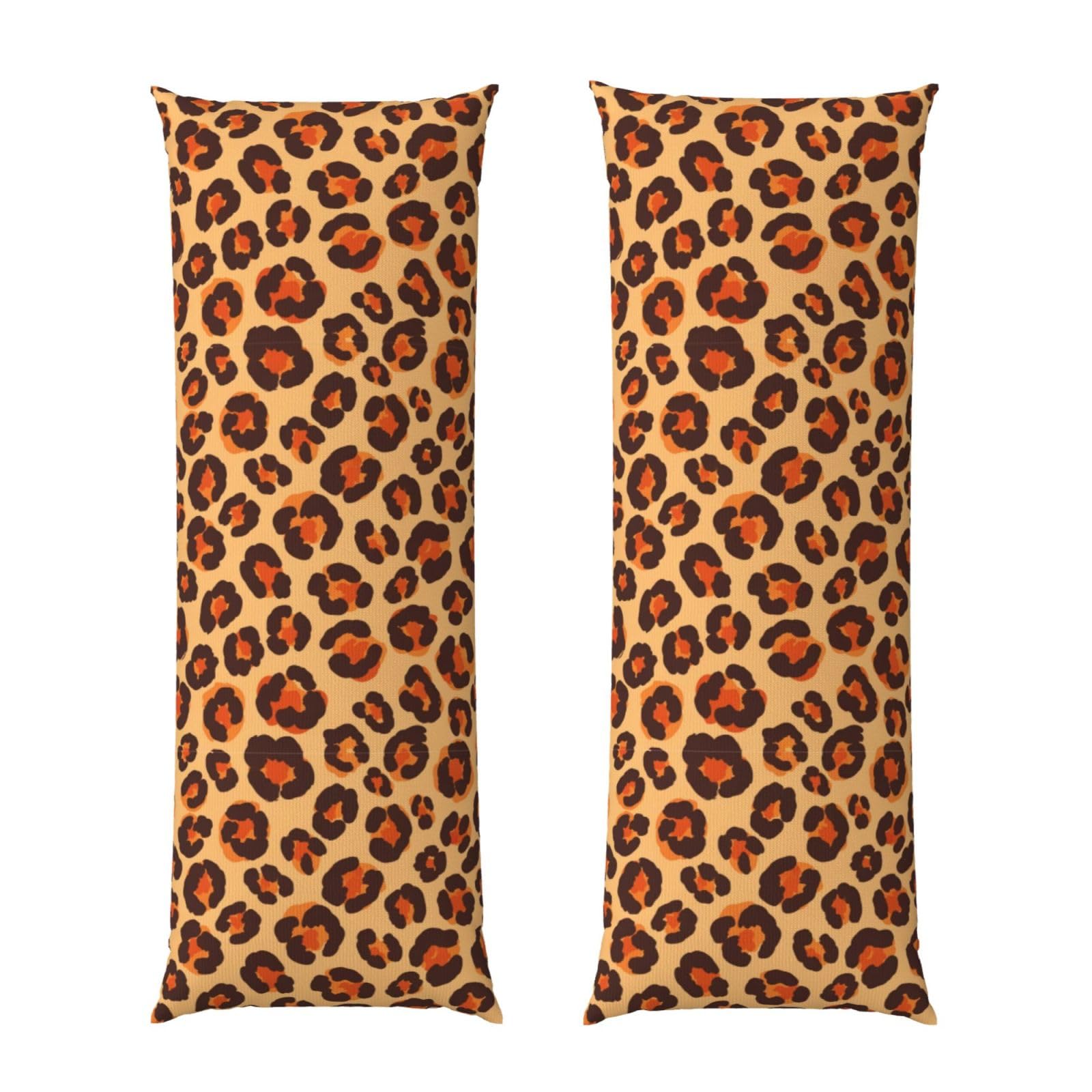 Body Pillow Cover 20x54 Inch, Animal Cheetah Leopard Print, Soft Long Pillowcase with Hidden Zipper, Breathable Cushion Protector for Bed Couch Sofa Home
