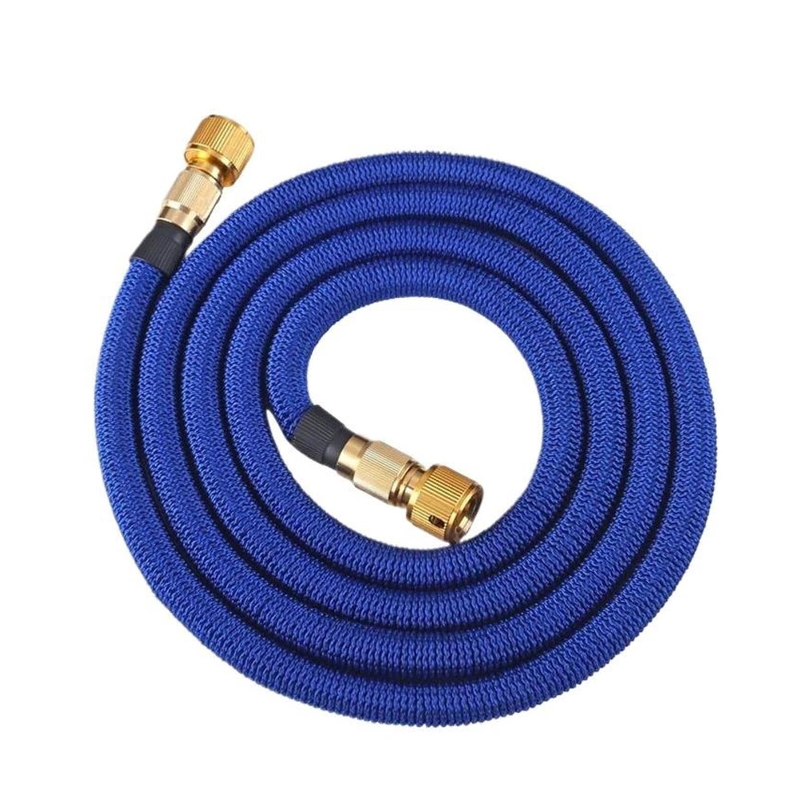 Manguera de agua de jardín expandible de TPE con conectores de cobre chapado(5m to 15m blue)