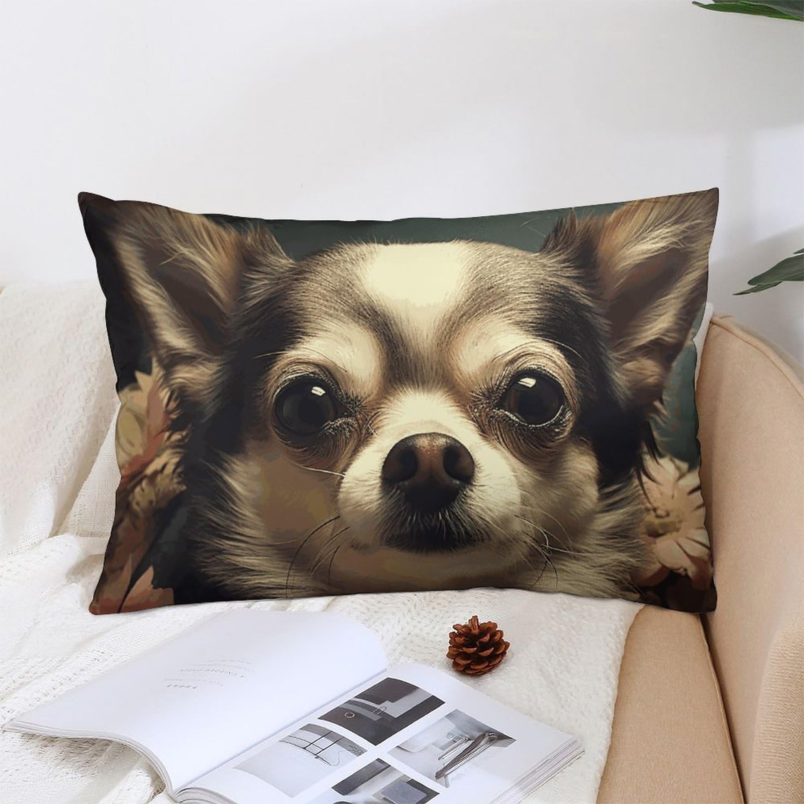 NTVOWPZO Decoration Throw Pillow Covers 12 "x20 Pillowcases Covers Chiwawa Soft Pillowcases Modern Farmhouse Home Decor Sofa Cushions Covers for Couch Bed Living Room