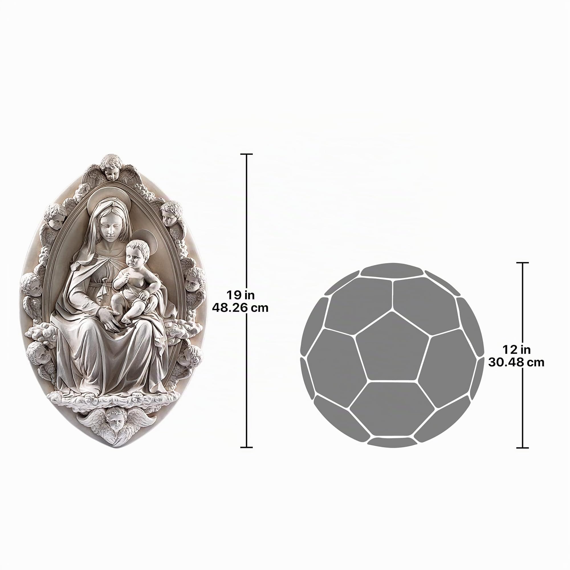 Design Toscano Scultura murale Madonna con Bambino (1430)