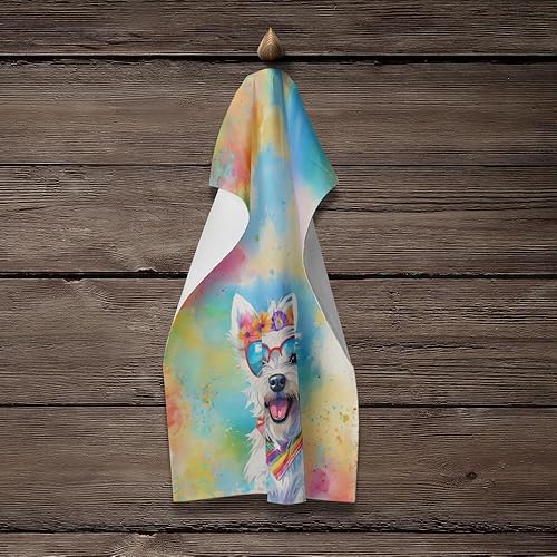 Miniatura 10 de Caroline's Treasures DAC2564KTWL Siberian Husky Hippie Dawg Kitchen Towel Dish Cloths Guest Hand Towel Decorative Bathroom Towel for Face,Tea,