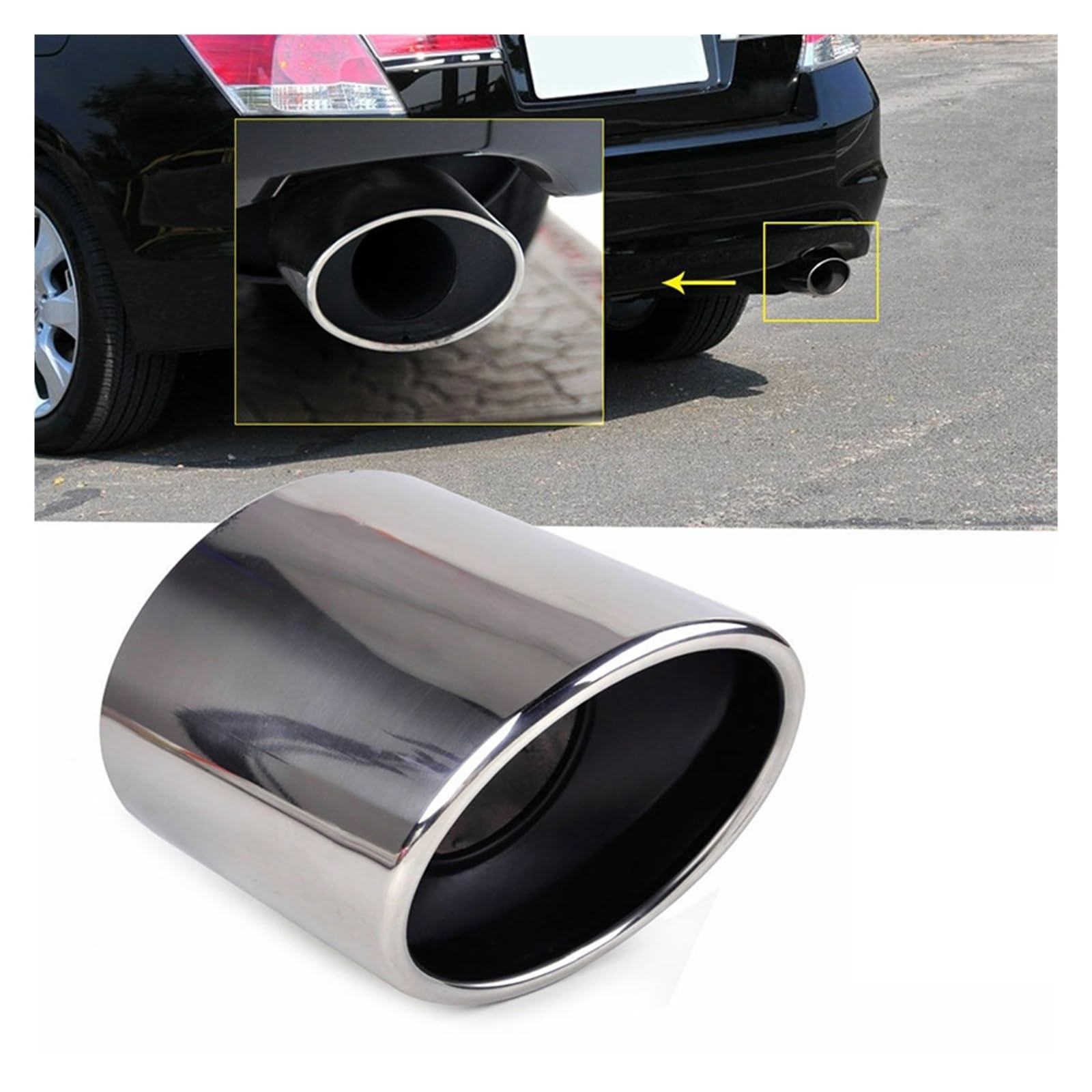 Silenciador Escape Tubo De Punta De Silenciador Trasero De Coche Cola De Escape De Acero Inoxidable Para ACCORD 2008 2009 2010 2012