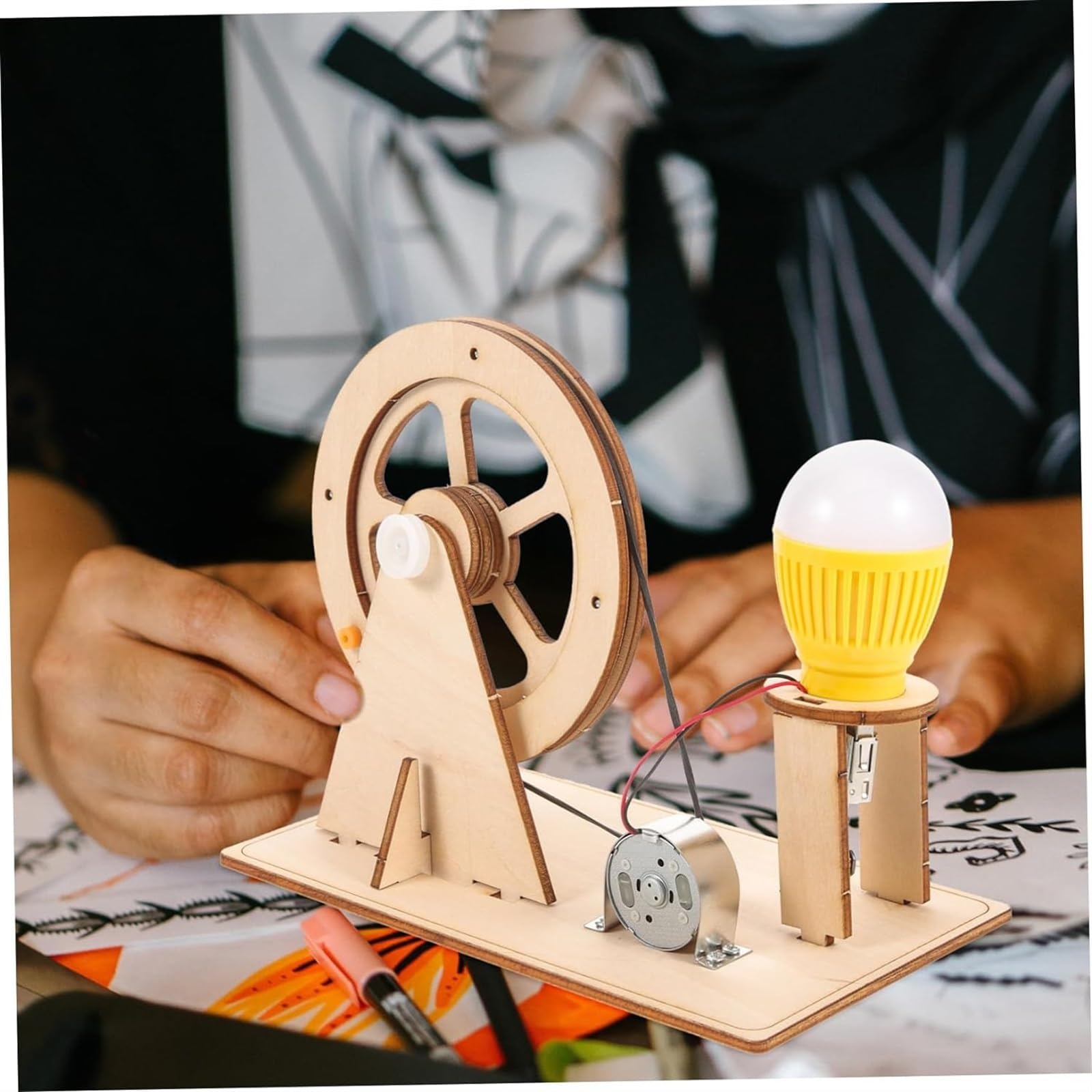 Juguete Generador Eléctrico Con Manivela - Kit De Experimentos Para Niños 6-14 Años, Aprendizaje De Energía