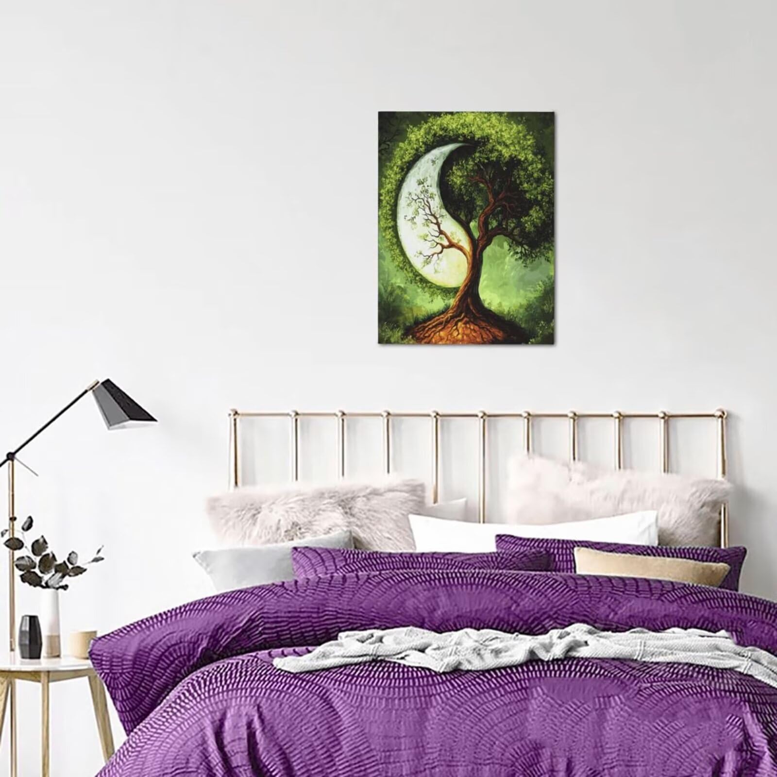 Malen nach Zahlen, Malen-nach-Zahlen-Set für Erwachsene, Motiv: Baum des Lebens, Malen nach Zahlen für Anfänger, Acryl, Ölgemälde, Kunst, Bastelsets für Wanddekoration – (60 x 90 cm, rahmenlos) MK432