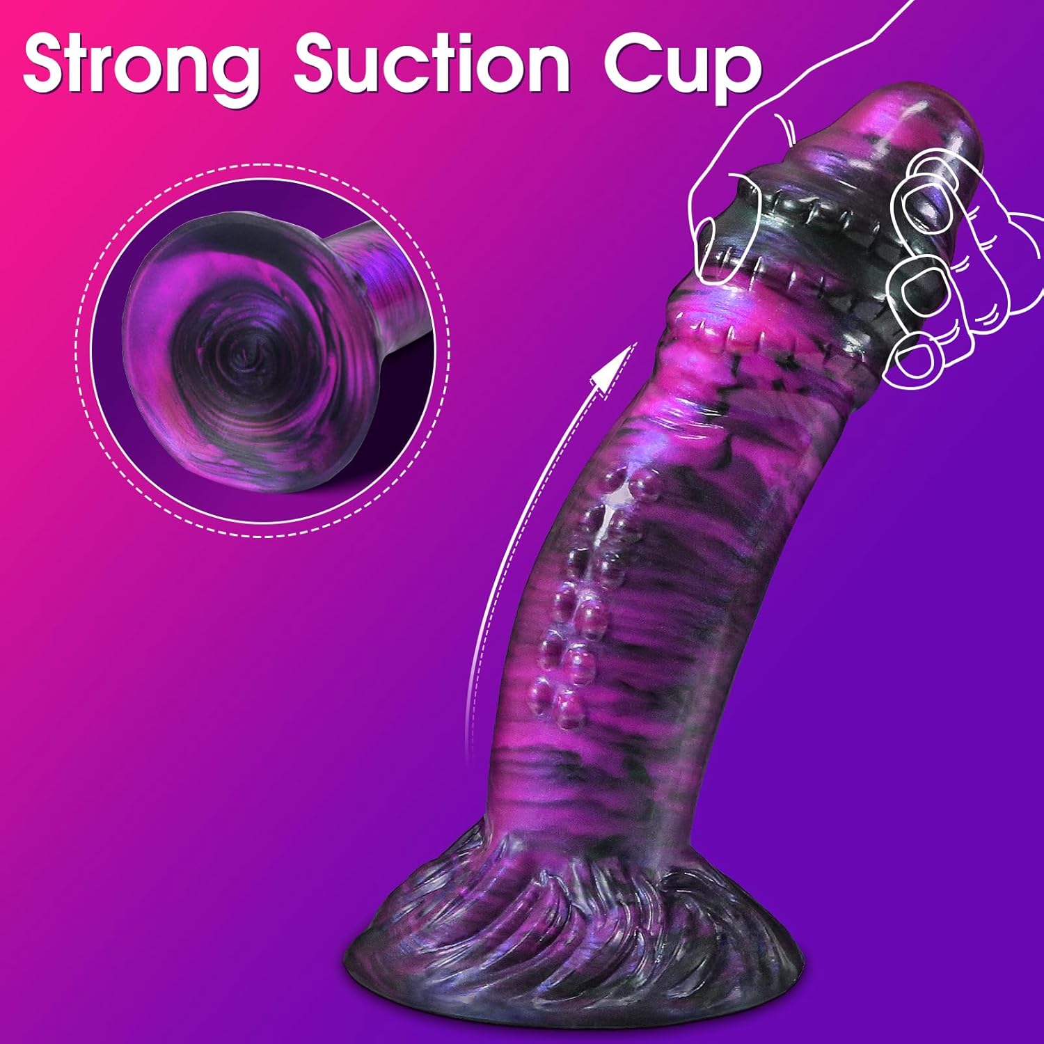 8.6 inch Huge Silicone Monster Dildo, Big Realistic Dildo with Strong Suction Cup, Thick Anal Dildo for Hands-Free Play, Adult Sex Toy for Women, Men and Couples