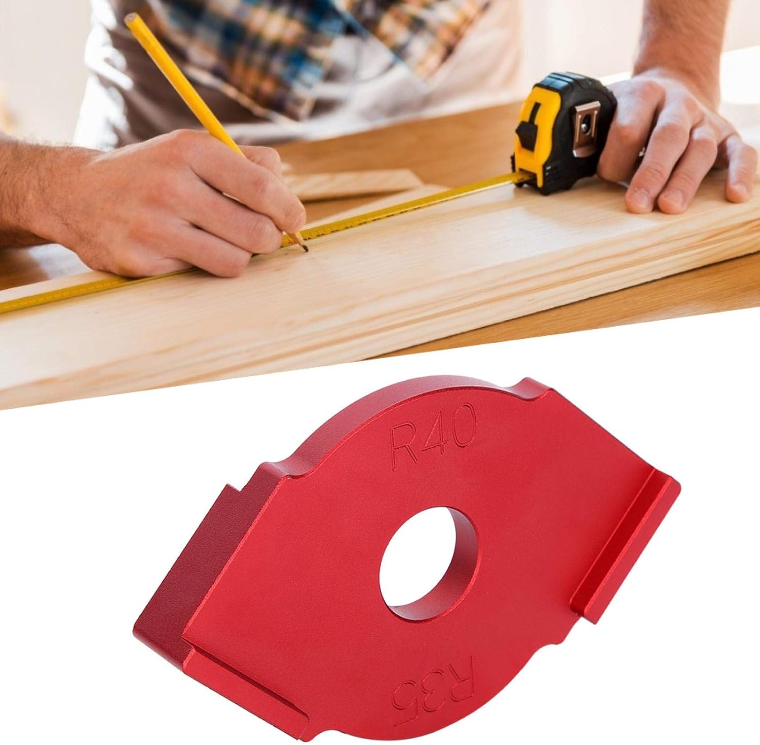 Aluminum Router Table Carpenter Corner Radius Jig Template Plate Chamfer Panel Radius Corner Jig Tool, Angle Templates High Quick-Jig for Woodworking Routing