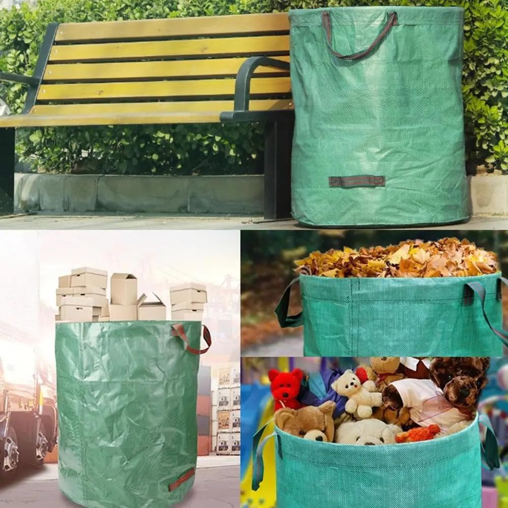 Sac à déchets de Jardin Robuste, 300l/120l/60l, Durable, réutilisable, étanche, PP, Feuilles de Cour, conteneur d'herbe, Stockage Sacs de Jardin Sac Dechets(120L)