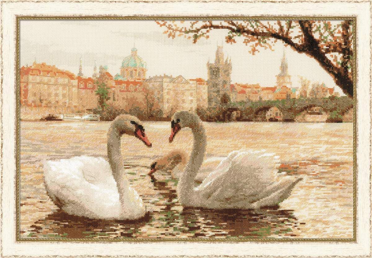 Riolis Set punto croce Strada di Saint-Honore secondo il quadro di C.Pissarro,, € 49,39