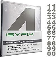 Vista 134 de iSYFIX Calcomanías de Números de Vinilo Verde Manzana – 1.5 Pulgadas Autoadhesivas (2 Juegos) – Calcomanía Premium Troquelada y Pre-espaciada