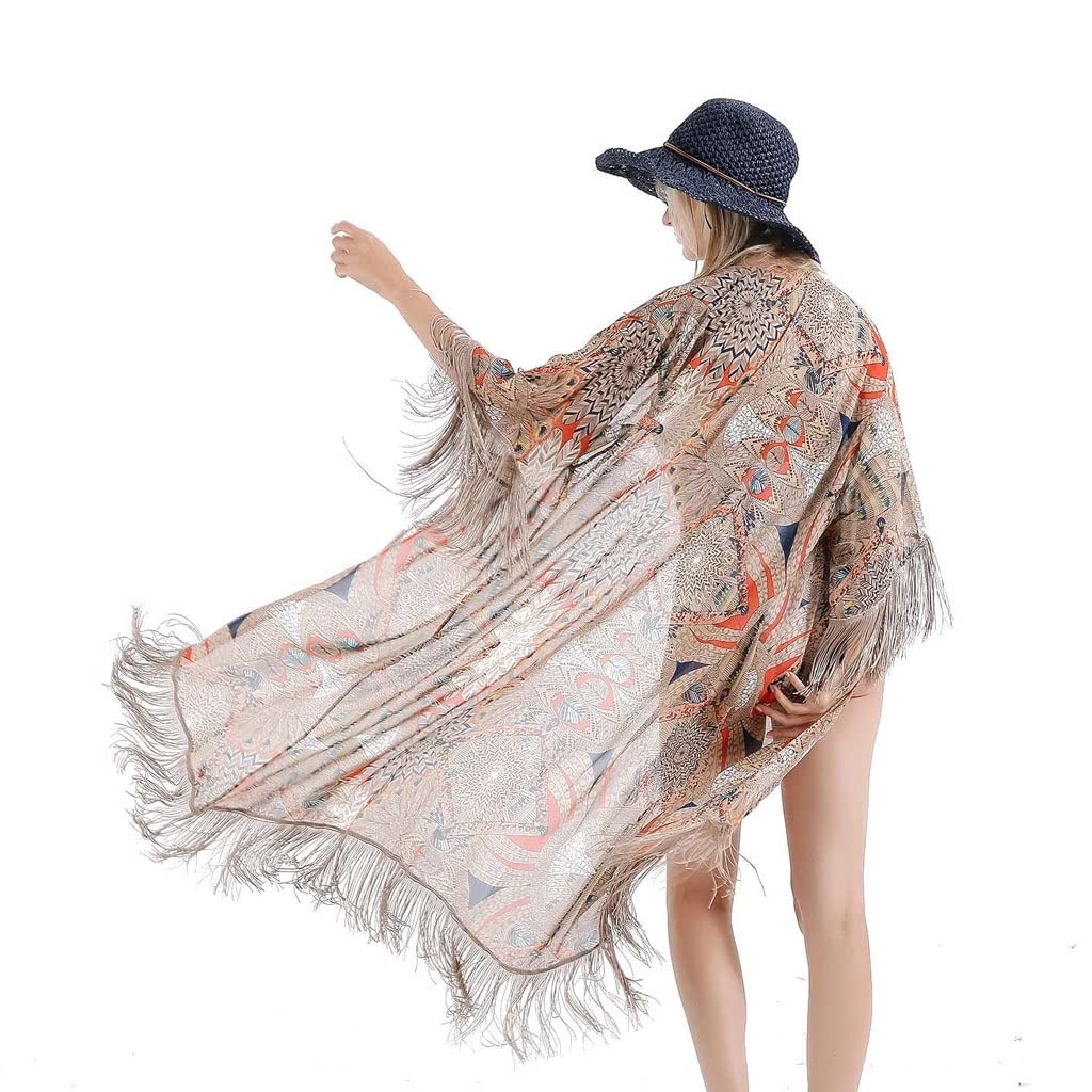 Capa playera de chifón floral: siéntete libre y radiante con este chal protector 7