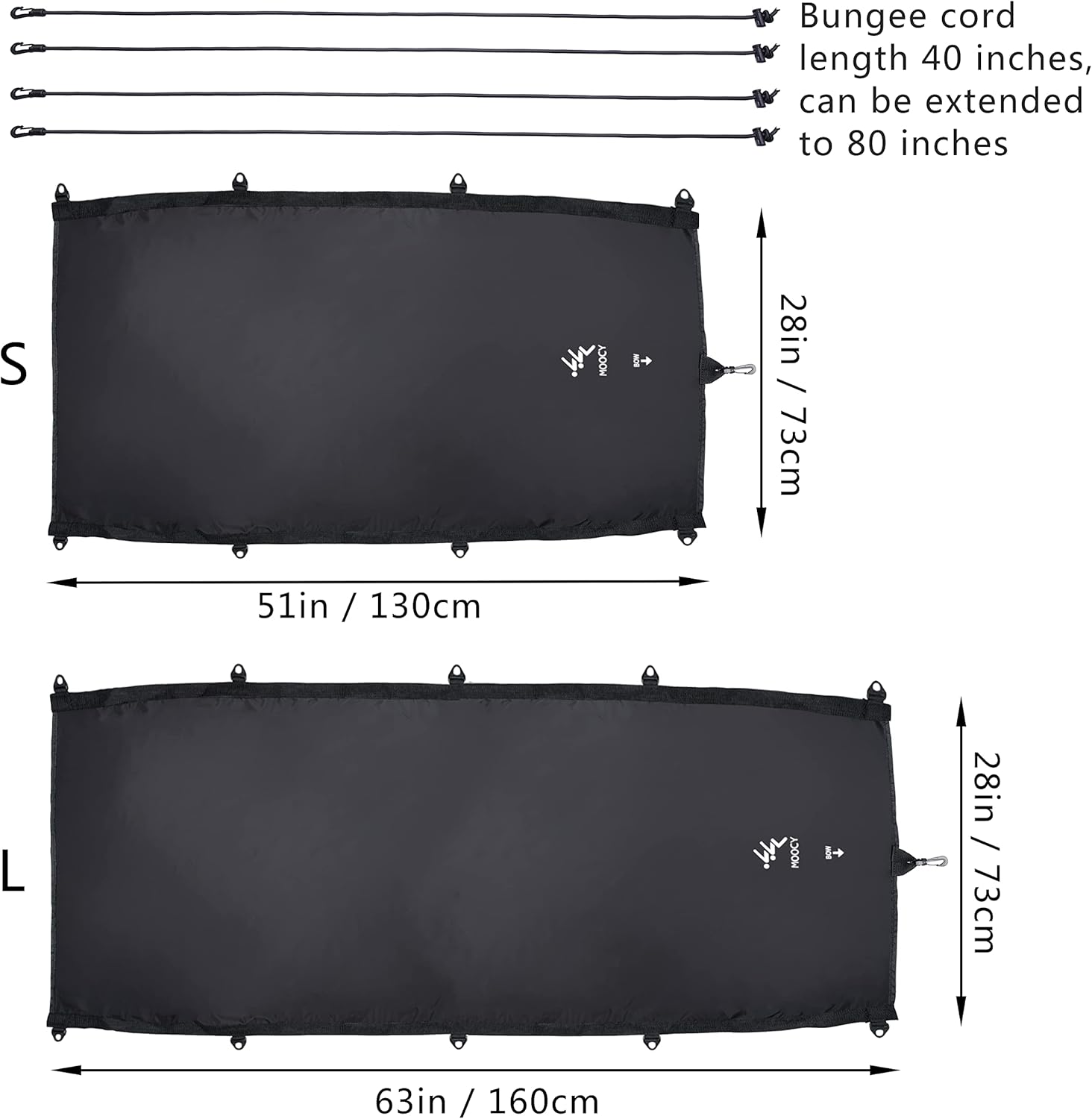 MOOCY Kayak Cockpit Cover, Universal Waterproof with UV Protection & Tear-Resistant - for Transport & Outdoor Storage, Keep Hatch Hole & Seat Clean