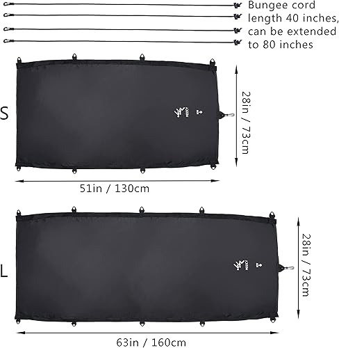 Miniatura 9 de MOOCY Kayak Cockpit Cover, Universal Waterproof Cover for Transport, Outdoor Storage Keep Hatch Hole Seat Clean
