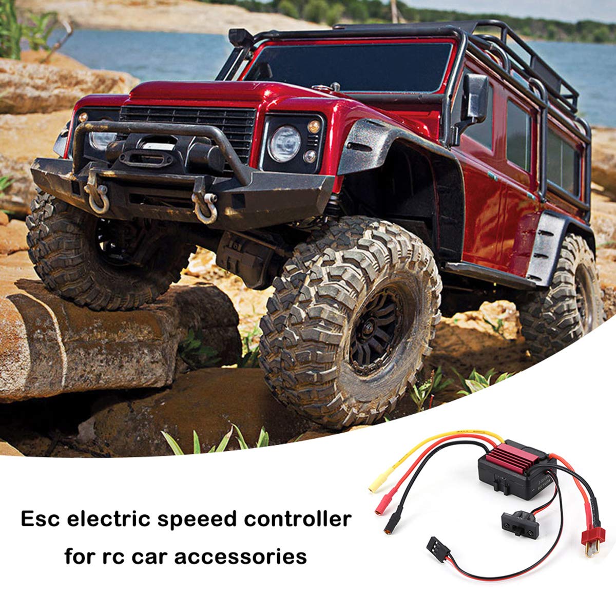 SunshineFace 35A Esc Impermeabile Regolatore di Velocità Sensorless Brushless per Auto 1/16 1/18 1/20 Rc