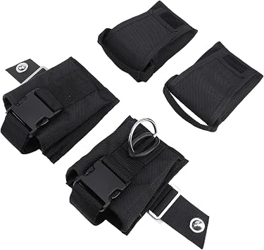 2PCS Scuba Weight Pocket with Quick Release Buckle Nylon Diver Weight Belt Bag Pouch for BCD Diving