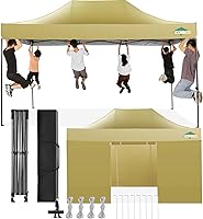 Vista 37 de COBIZI - Carpa emergente plegable de 10x20 pies con 6 paredes laterales, carpa resistente UPF 50+ para todas las estaciones, resistente al viento
