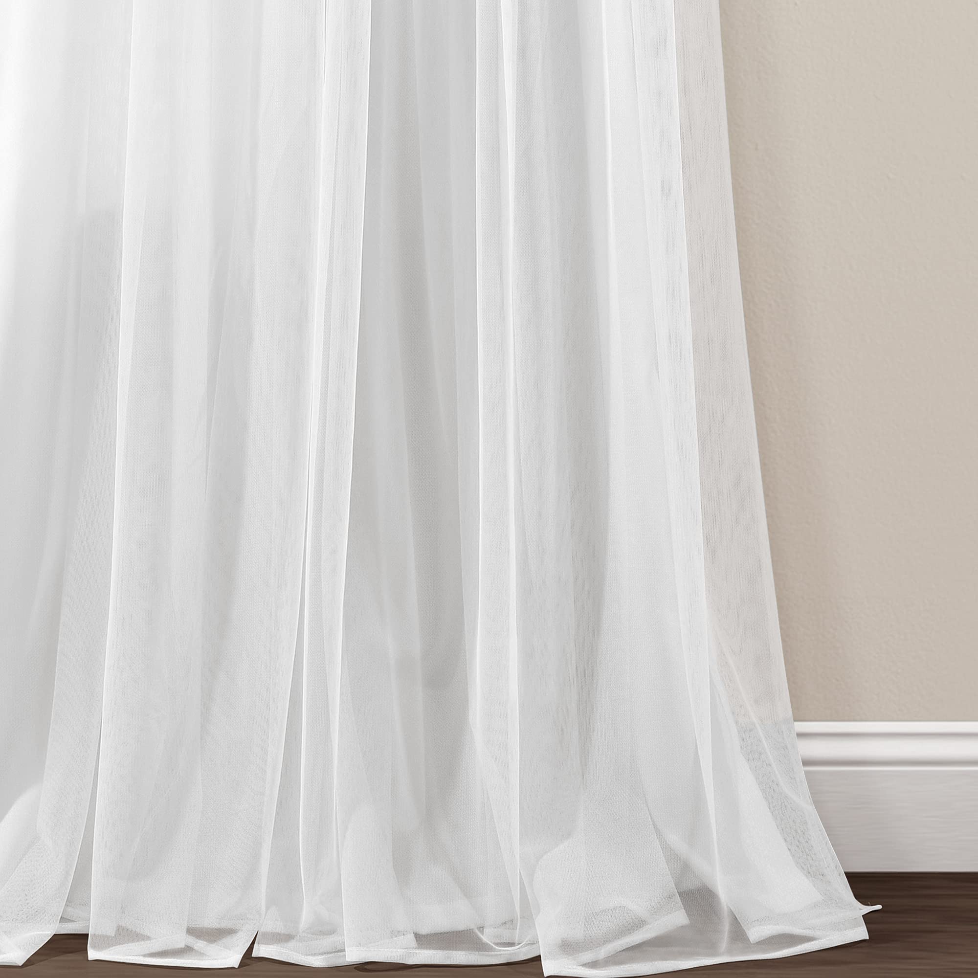 Lush Decor Paire de Rideaux de fenêtre en Tulle - 213,4 x 101,6 cm (L x l) - Blanc