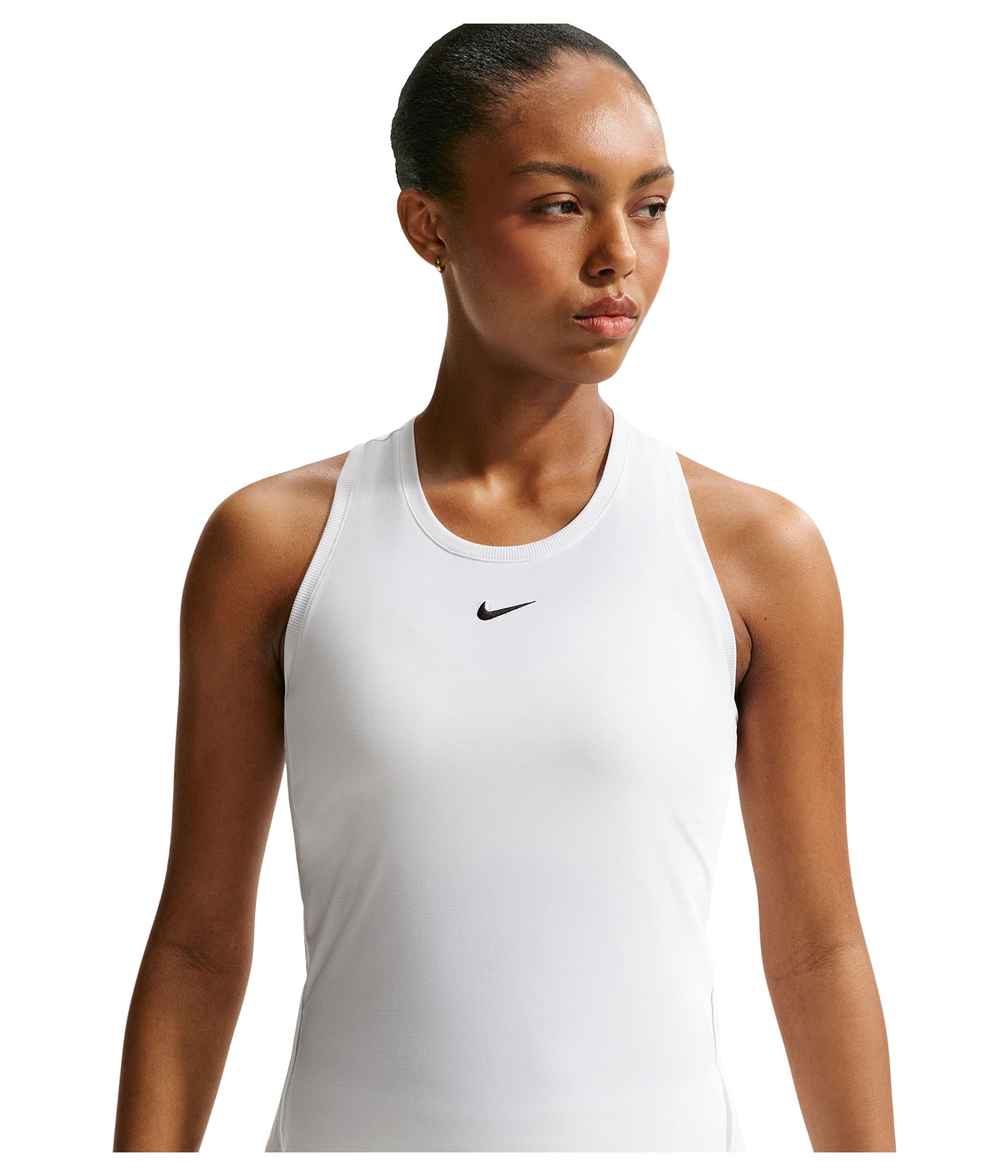 Nike Women's Nikecourt Victory Tennis Tank - White/Black - 14 (L)