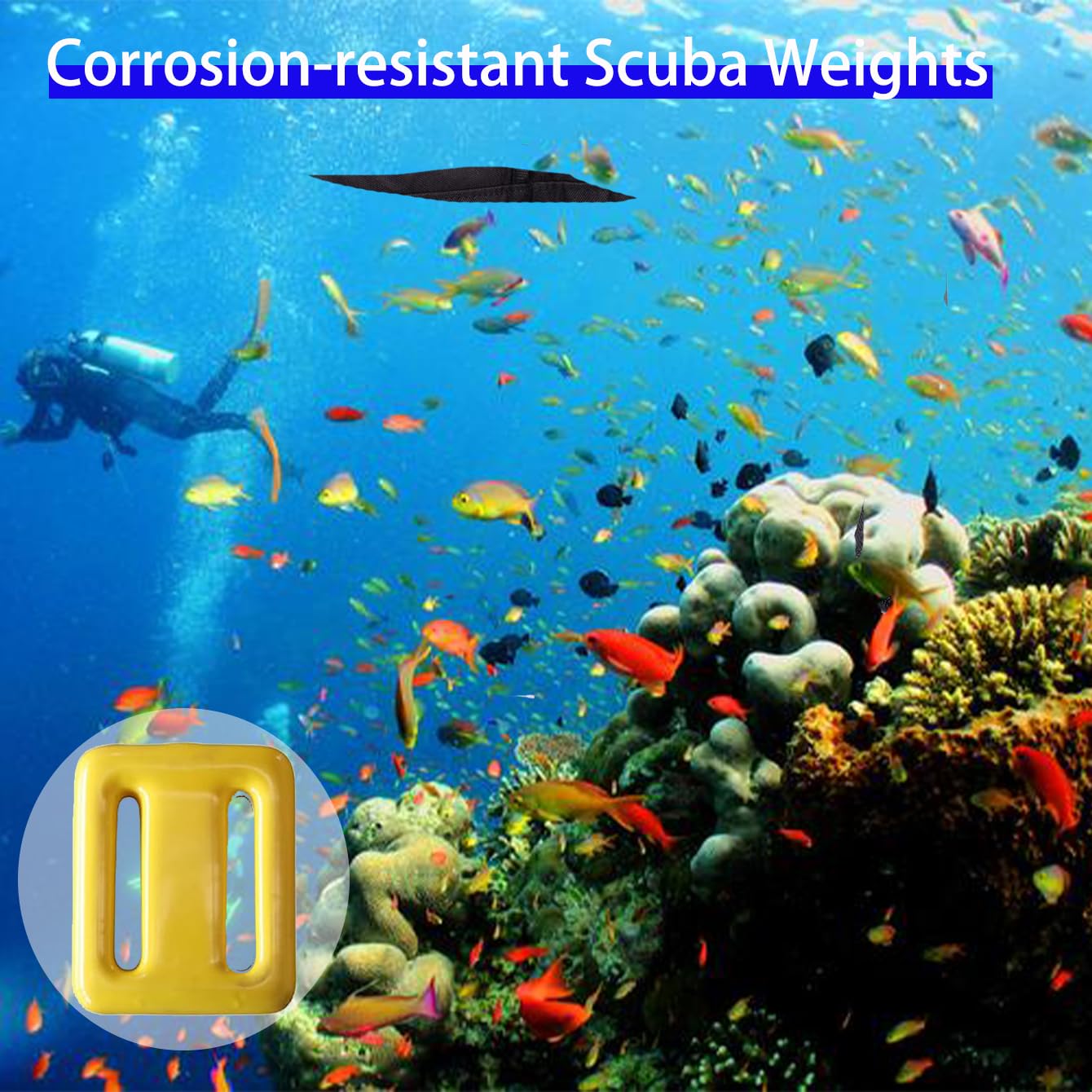 Pas do nurkowania z ciężarkami, 4 szt. 0,5 kg obciążniki do nurkowania z 4 kieszeniami z klamrą szybkiego zwalniania, akcesoria do nurkowania freediving - pasuje do talii 81 cm do 132 cm