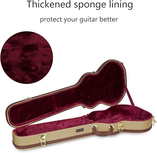 Miniatura 3 de Crossrock Wooden Case for Les Paul Electric Guitars,Vinyl Tweed (CRW620LTW)