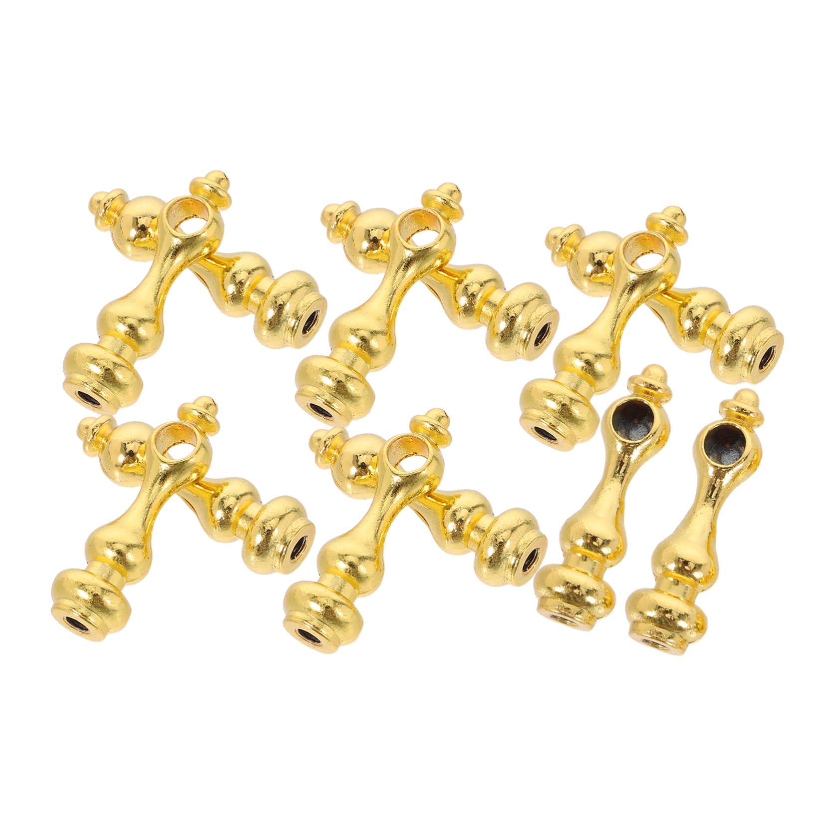 DOITOOL 10pcs Metal Decorative Spindles for Railing Durable Furniture Hardware Connectors for Wine Cabinets and Serving Carts Easy Installation Elegant Design Versatile Use