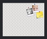 Vista 334 de PinPix Tablero de anuncios de corcho de 20 x 14 pulgadas. Este tablero decorativo enmarcado viene con diseño de círculos B W y un marco negro