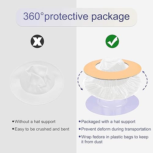 Miniatura 4 de Sombreros Fedora de ala ancha para mujeres y hombres, sombrero clásico de fieltro de Panamá para hombre, sombrero de vestir de dos tonos con hebilla