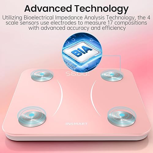 Miniatura 5 de INSMART Báscula inteligente para peso corporal, báscula digital de baño con IMC, masa muscular, báscula de grasa corporal Bluetooth, analizador de