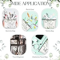 Vista 7 de Saintrygo 4 piezas de regalos cristianos inspiradores para mujeres, estuche para lápices de la Biblia cristiana, estuche de maquillaje religioso