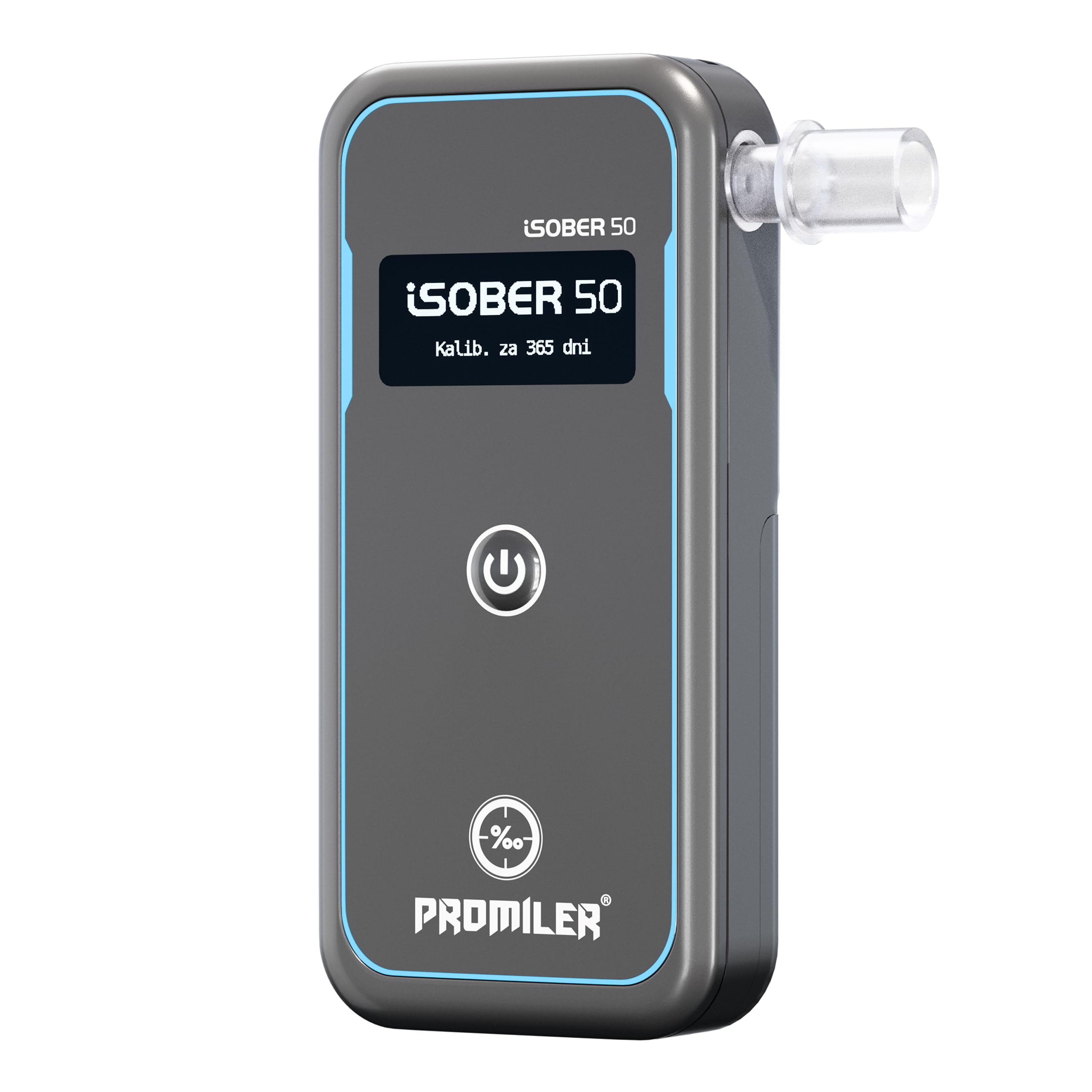 ALKOMAT ELEKTROCHEMICZNY PROMILER iSOBER 50 KALIBRACJA + USTNIKI EKRAN OLED
