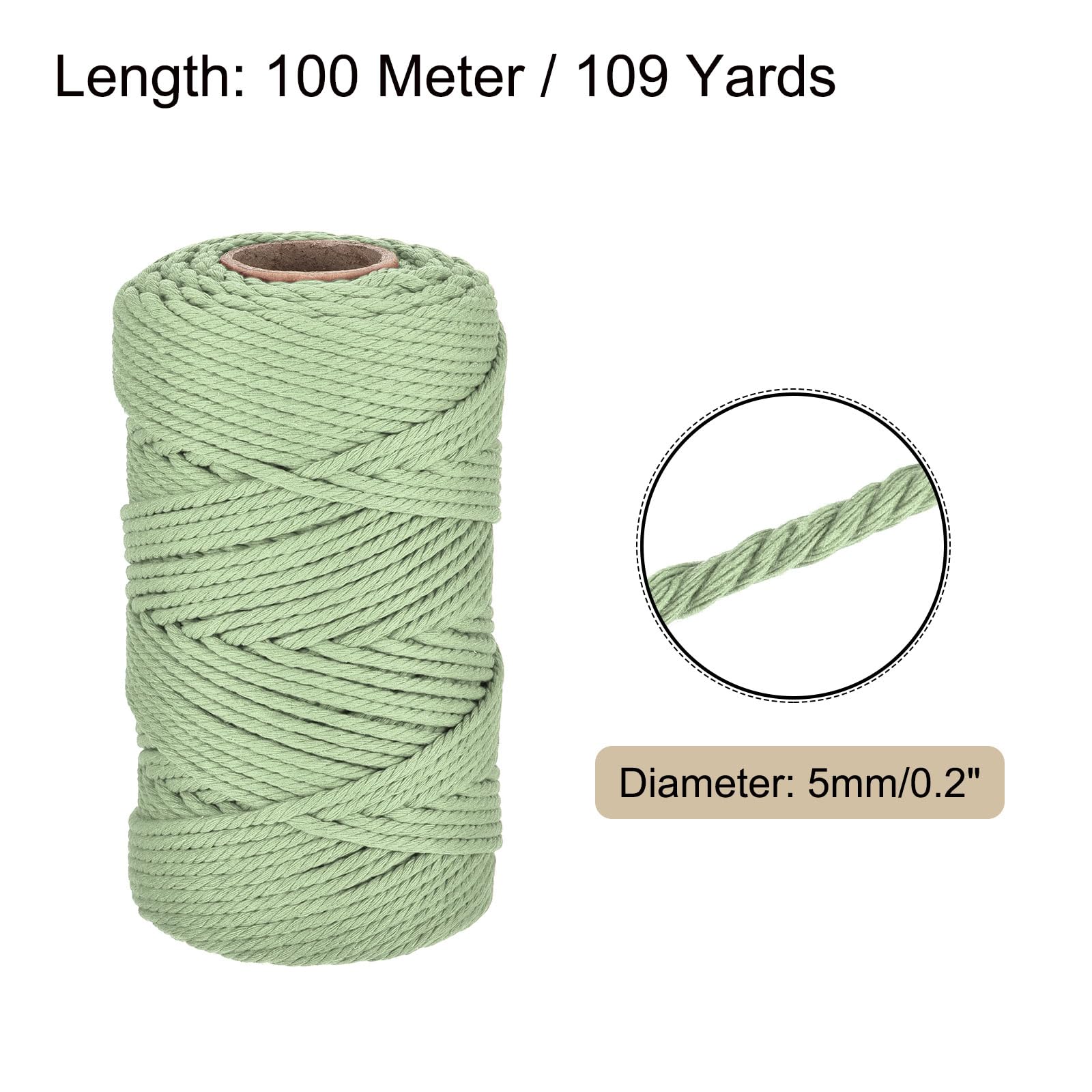 Rebower 0.2 Inch 328 Feet Macrame Cord - Image 2