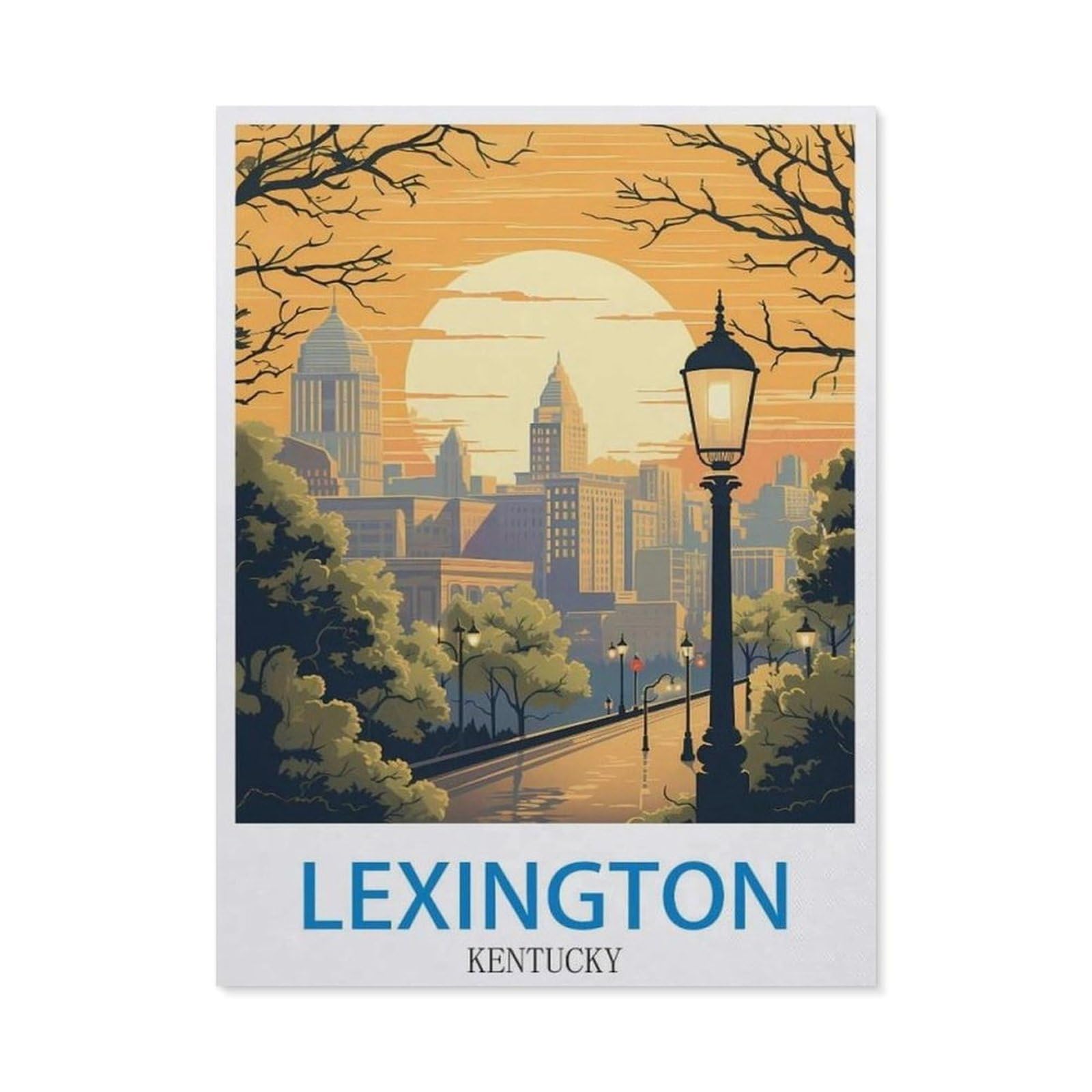 Lexington Kentucky，Tin Signs,Funny Vintage Metal Sign Plaqu Poster Wall Art Kitchen Garden Bathroom Decor(20x30cm）8x12 inch-ED47