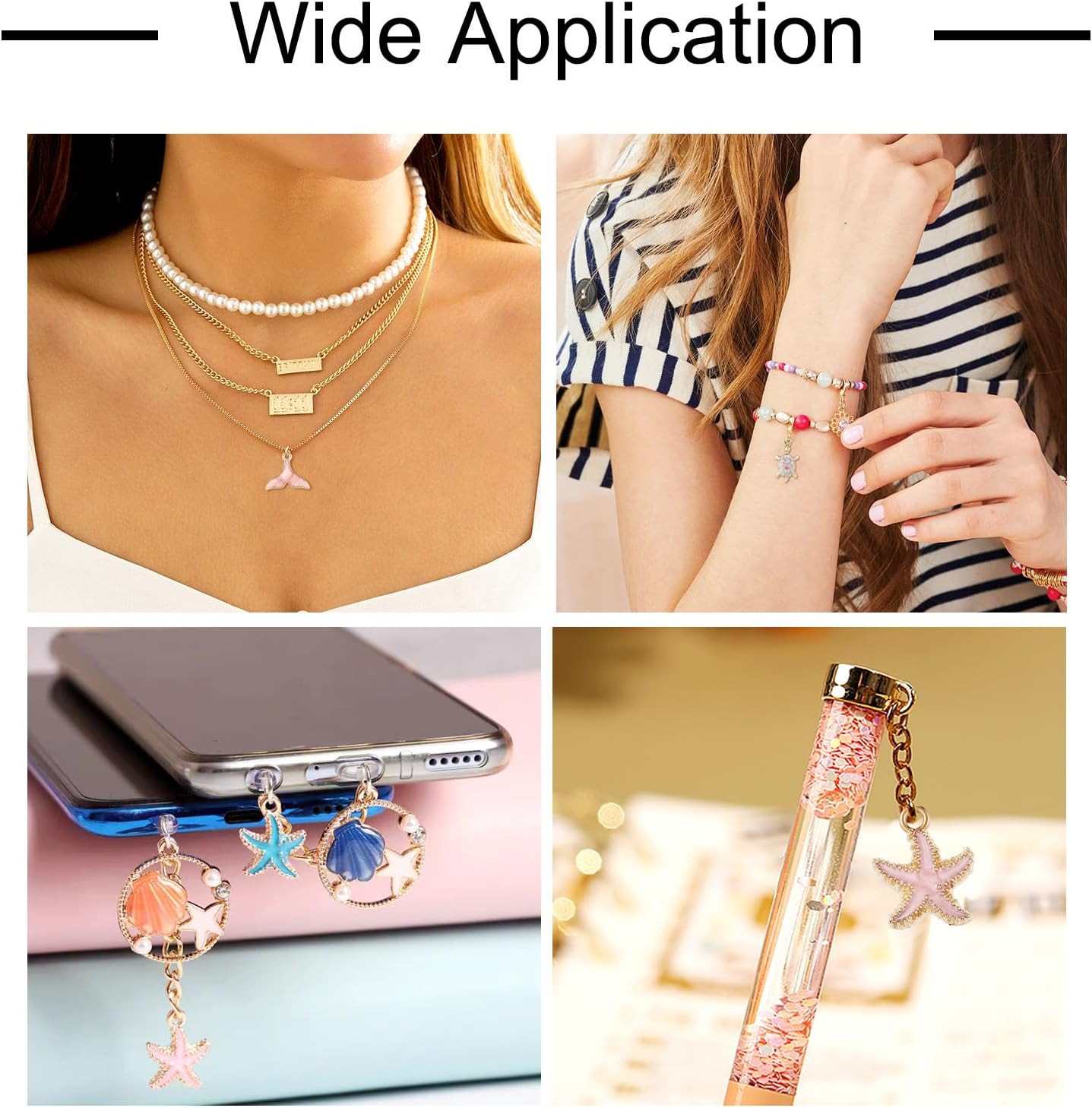 24Pcs Enamel Starfish Turtle Fish Tail Charms Alloy Sea Charms Marine Summer Pendants for Crafts DIY Ocean Jewelry Making Supplies Beach Jewelry for Women - Image 5