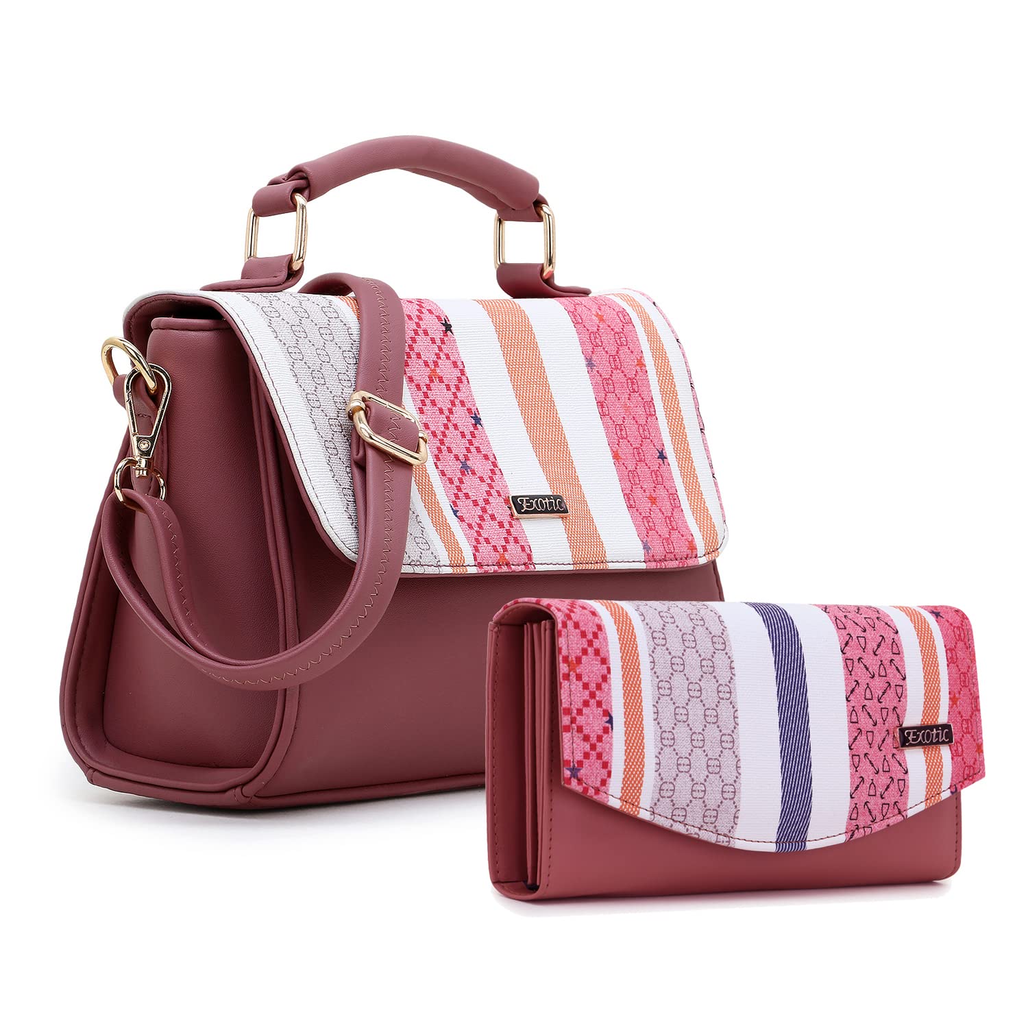 EXOTIC CHECK SLING COMBO FOR WOMEN (Peach) (B0BSN8V9YM) Amazon Price History, Amazon Price Tracker